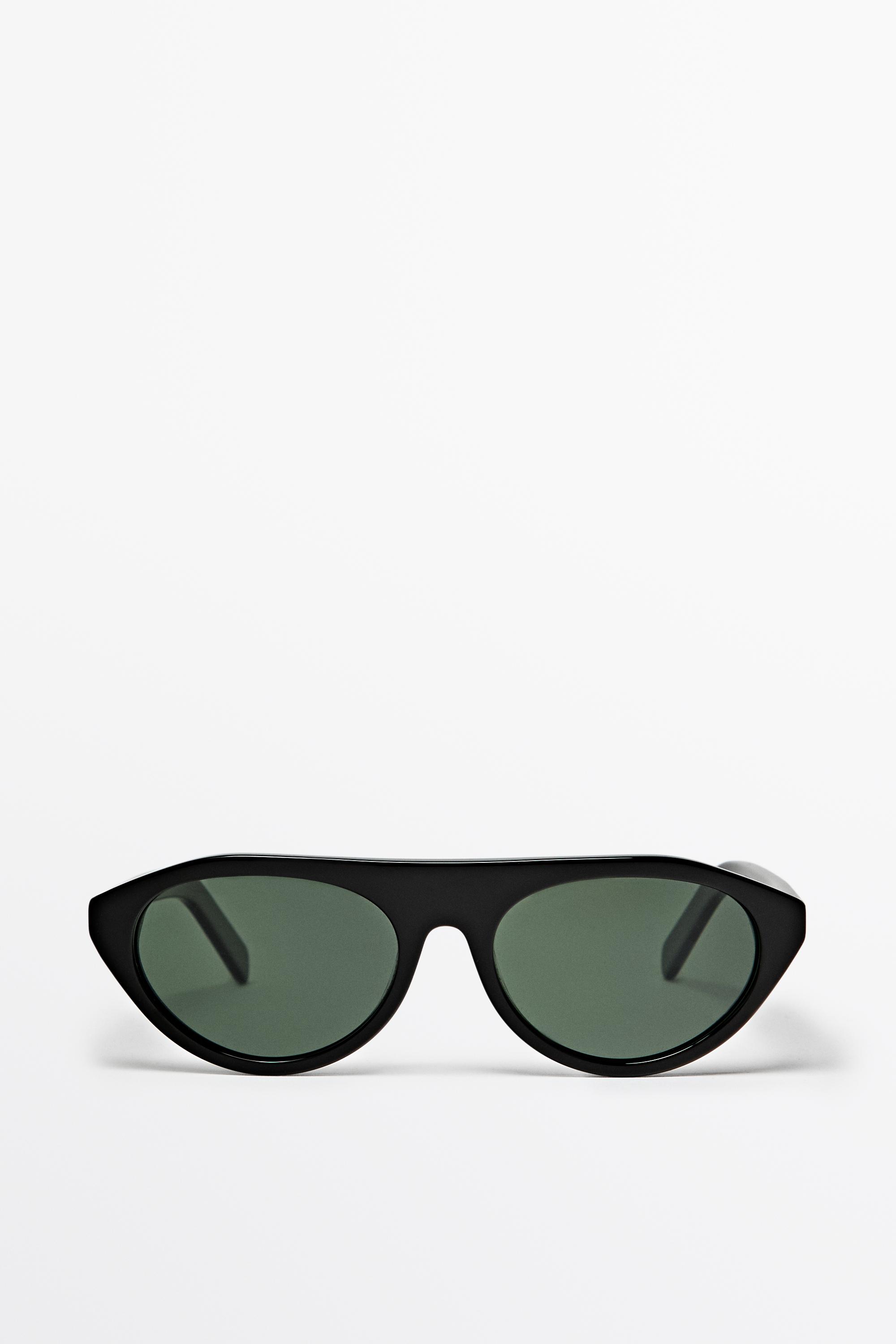 Oval sunglasses — BLACK