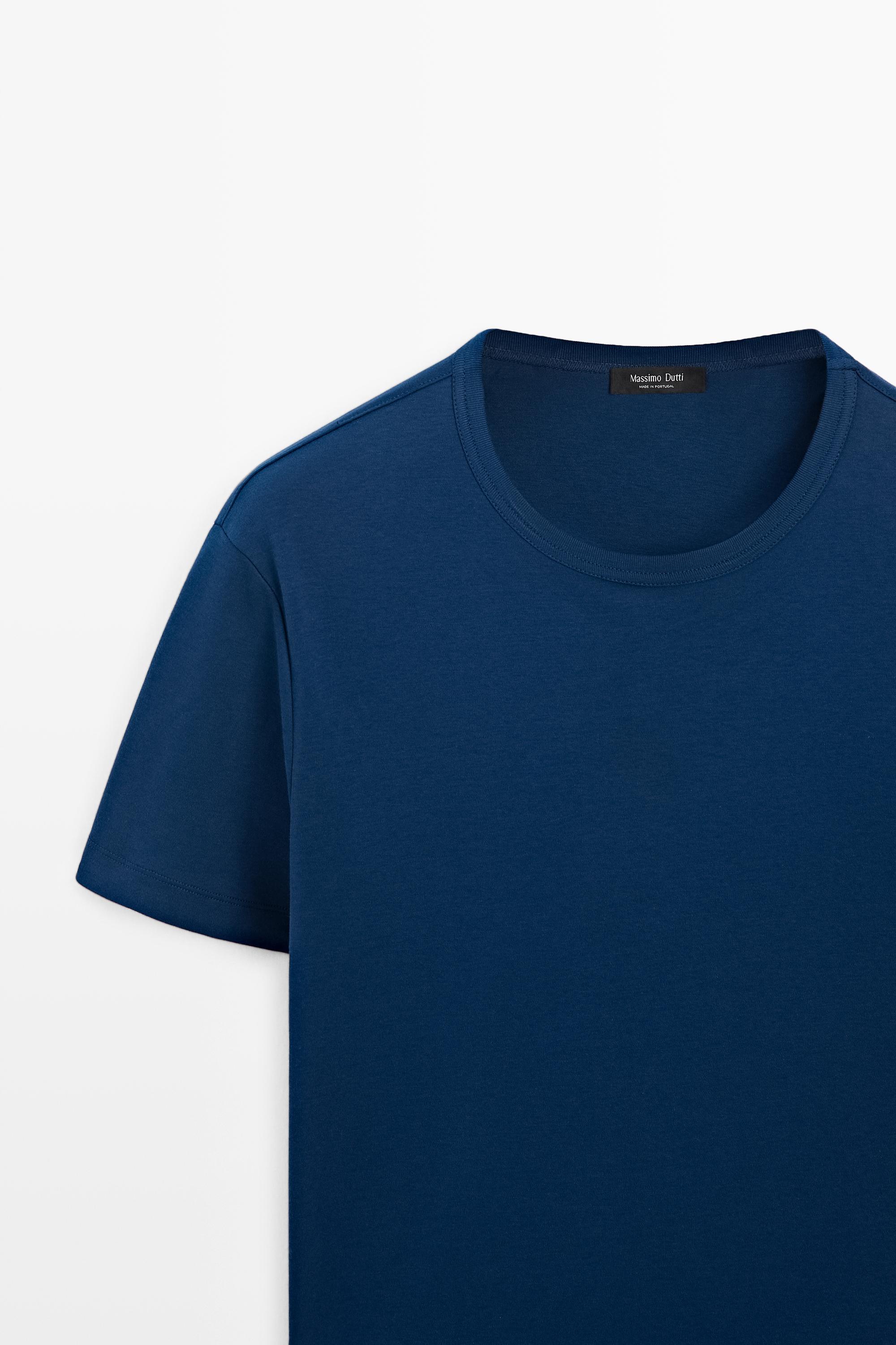 100% Cotton Short-Sleeve T-Shirt — FADED PETROL BLUE
