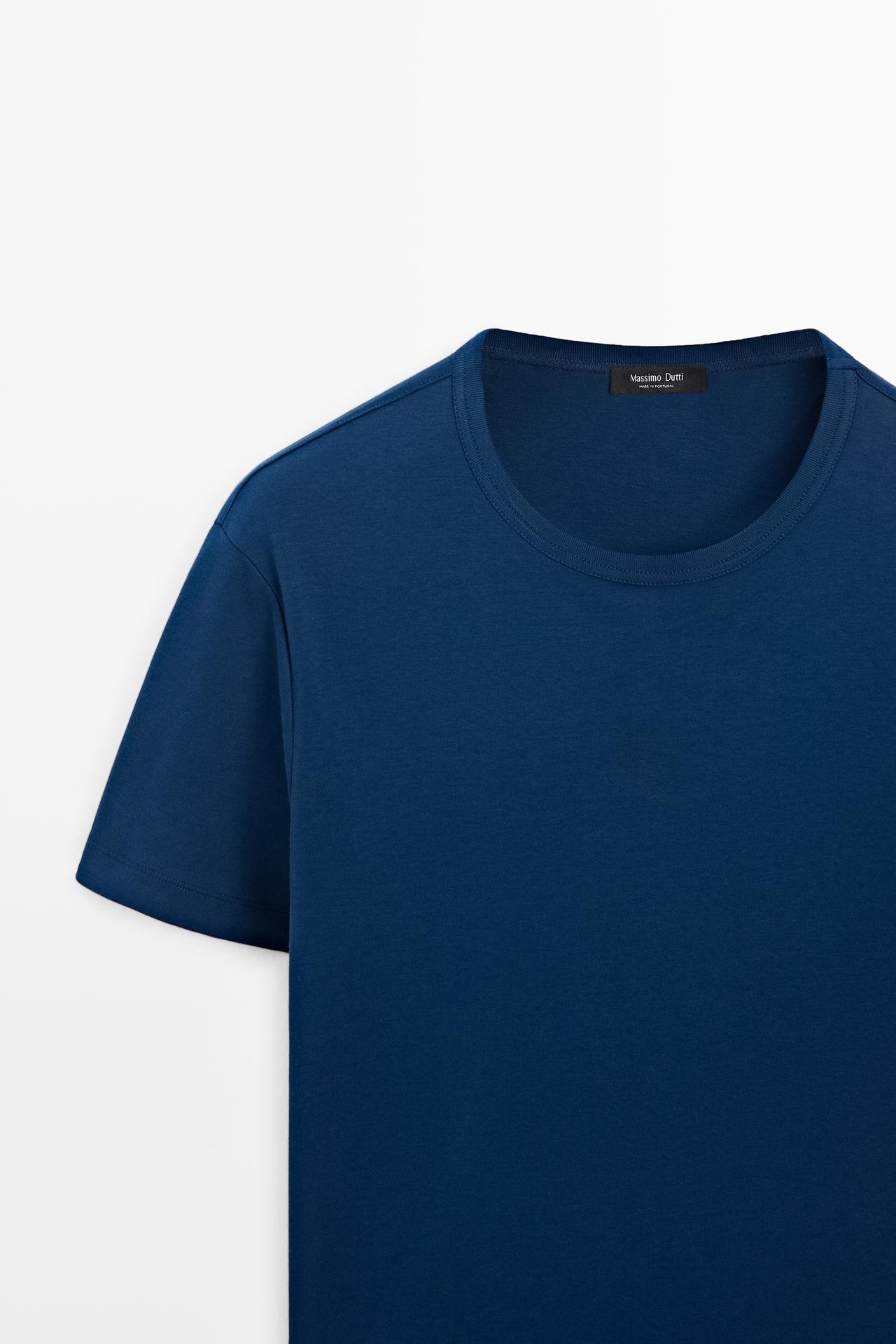 100% Cotton Short-Sleeve T-Shirt — FADED PETROL BLUE