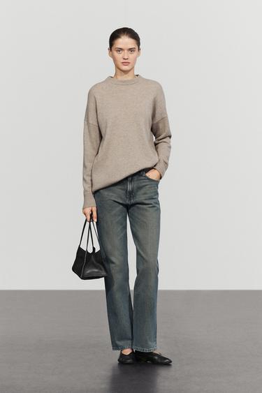 100% cashmere oversize knit sweater — MOLE BROWN 8