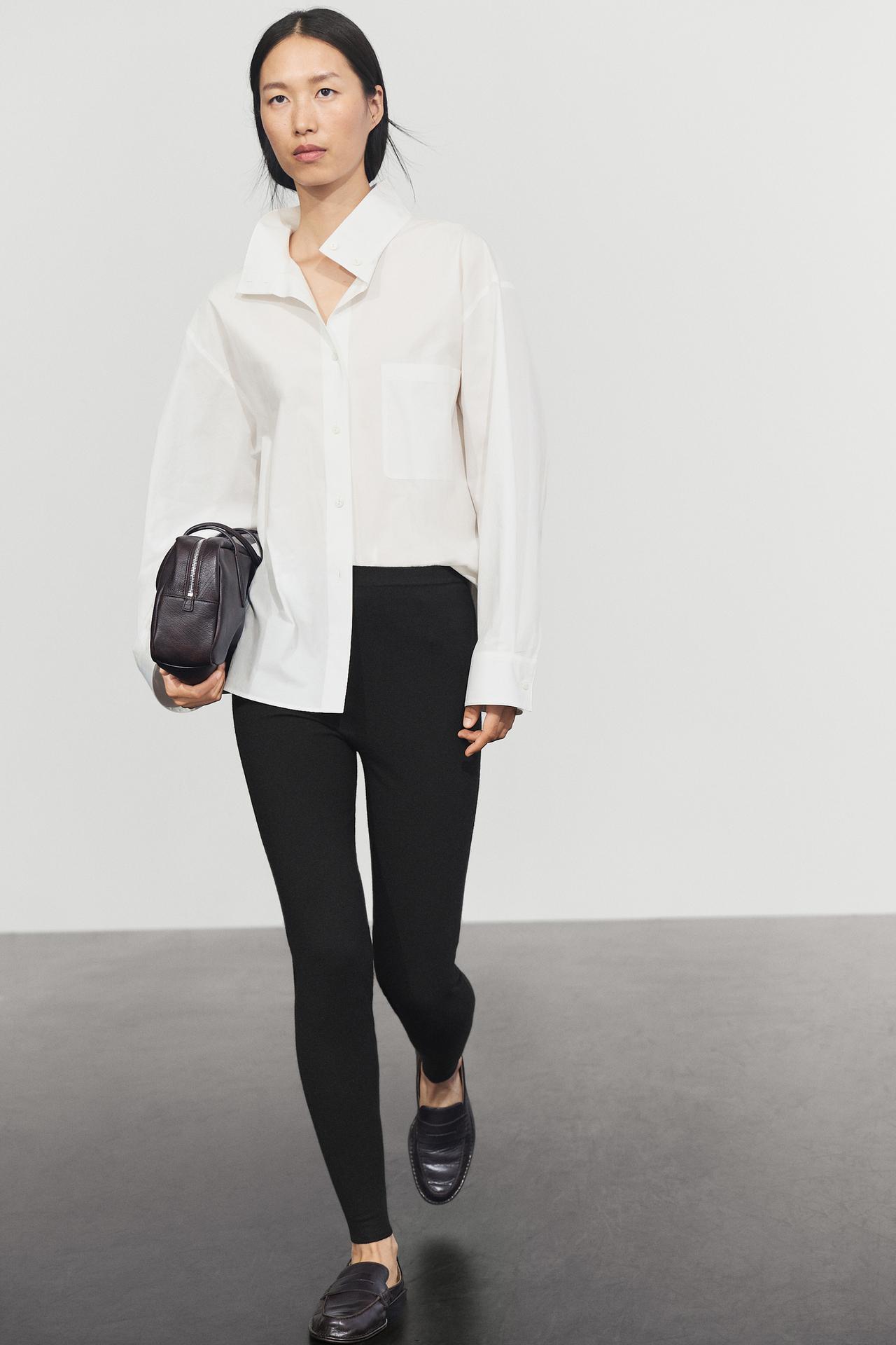 100% cashmere legging pants — BLACK