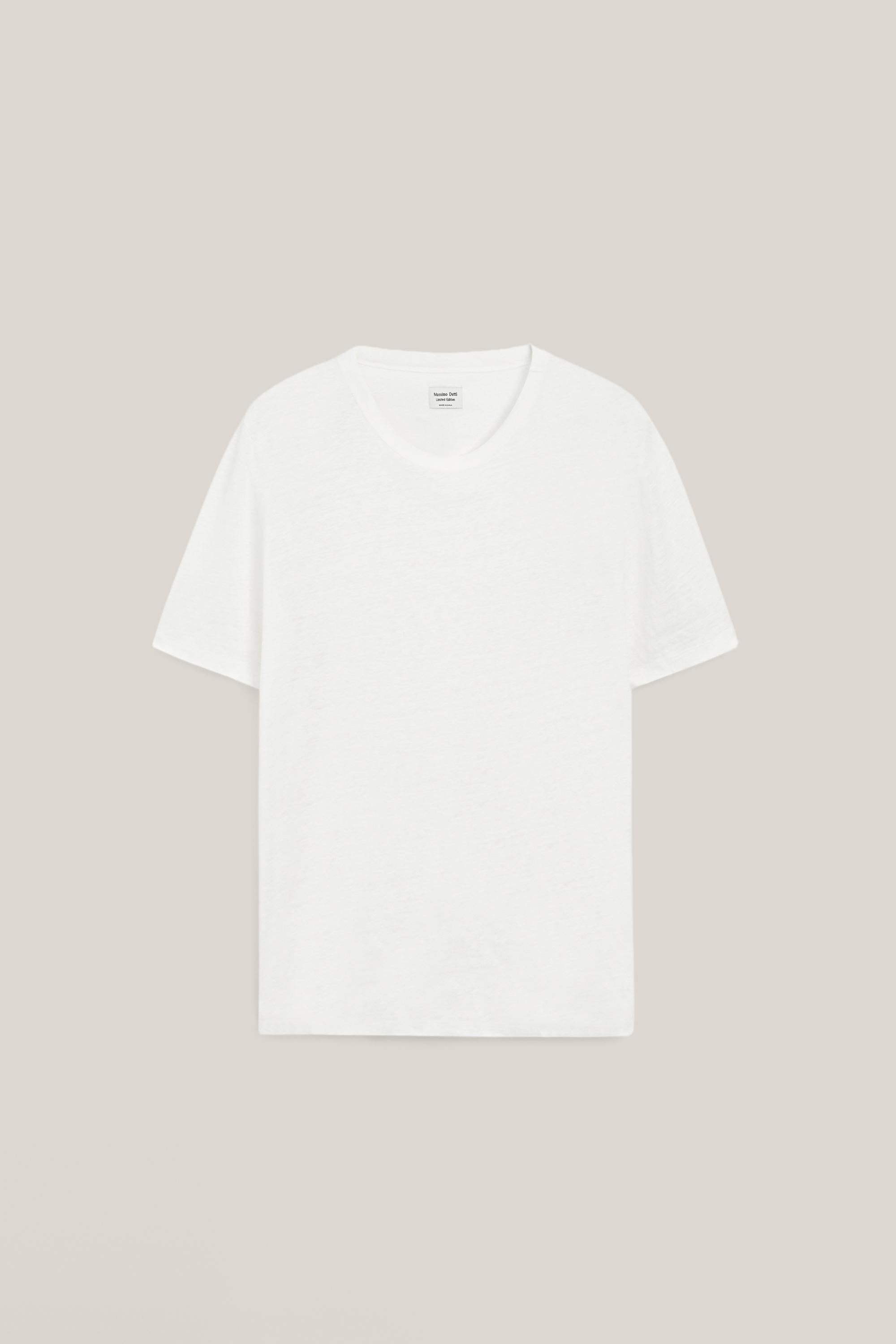 100% linen short sleeve T-shirt - LIMITED EDITION — Off white