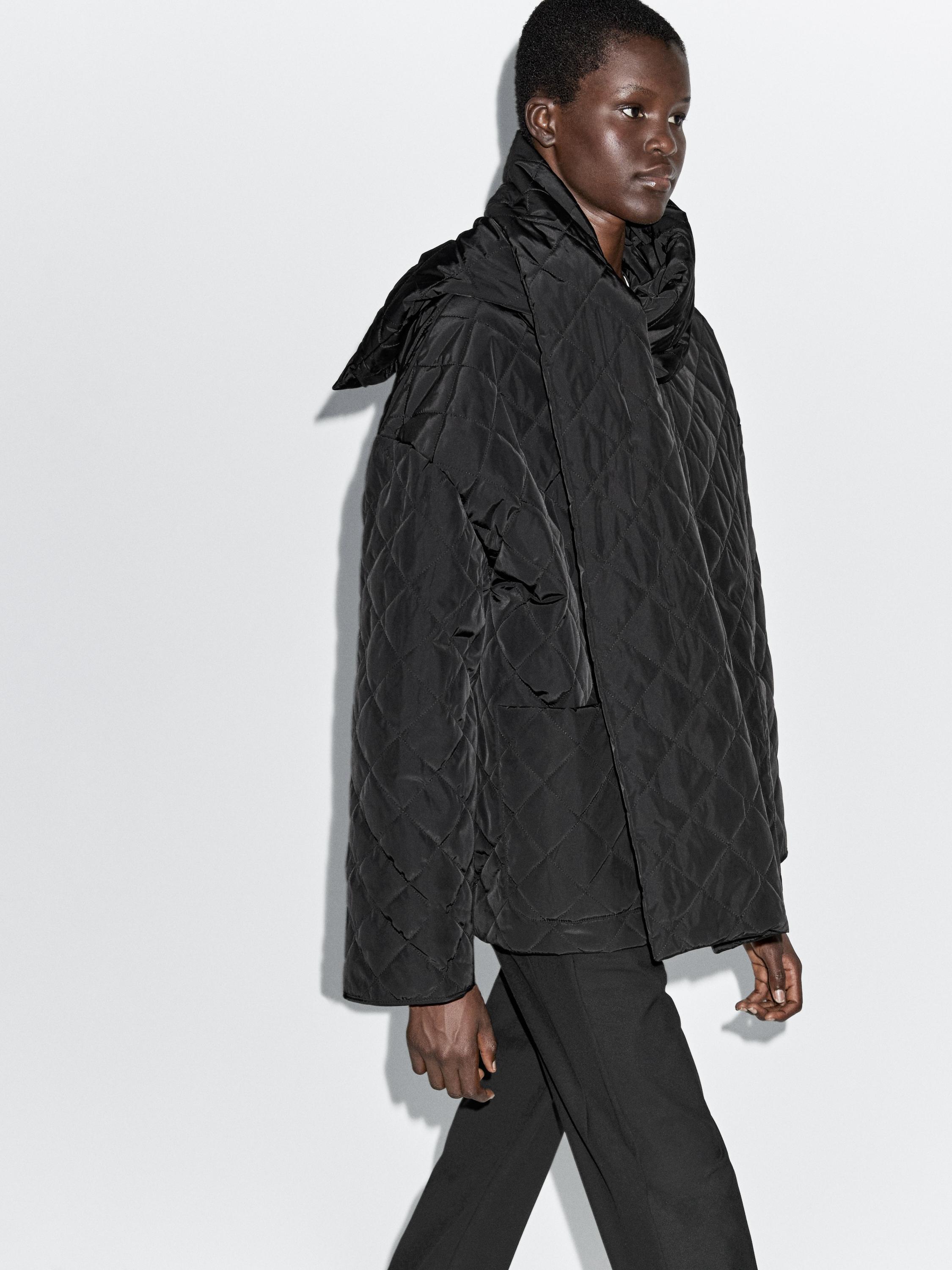 Lightweight jacket with scarf detail