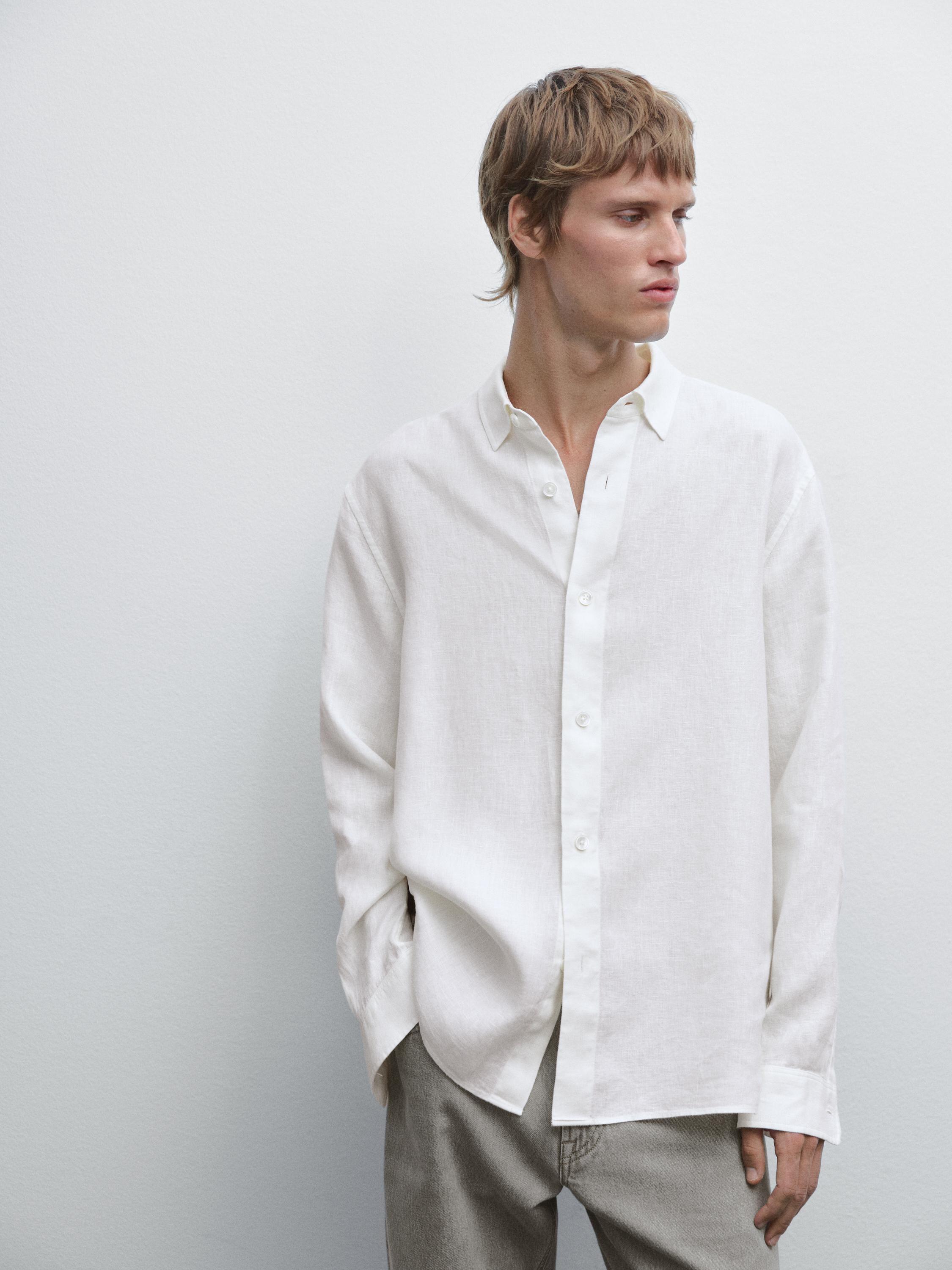 Chemise regular fit 100 % lin