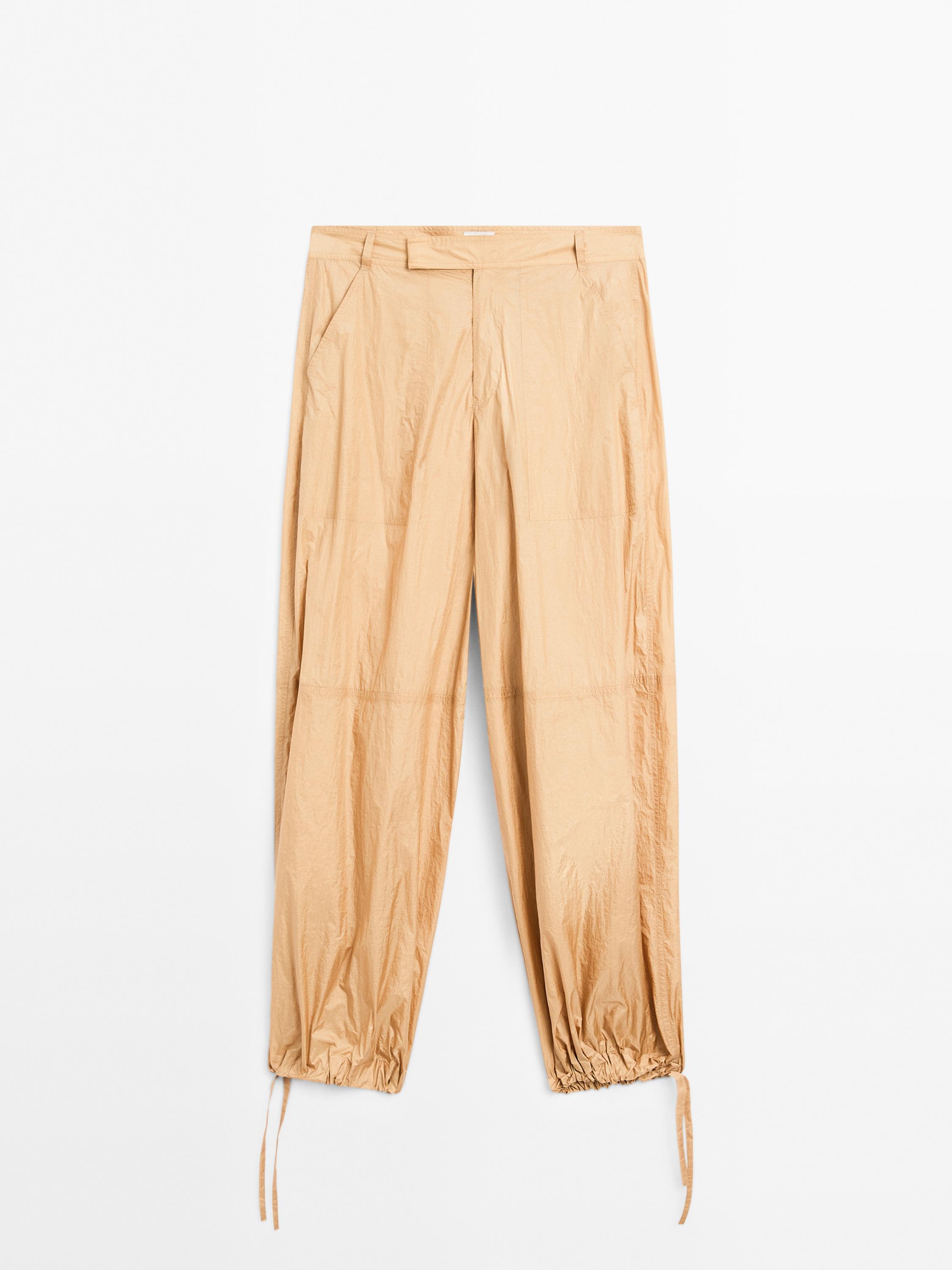 Pantalón lixeiro detalle tiras - Studio
