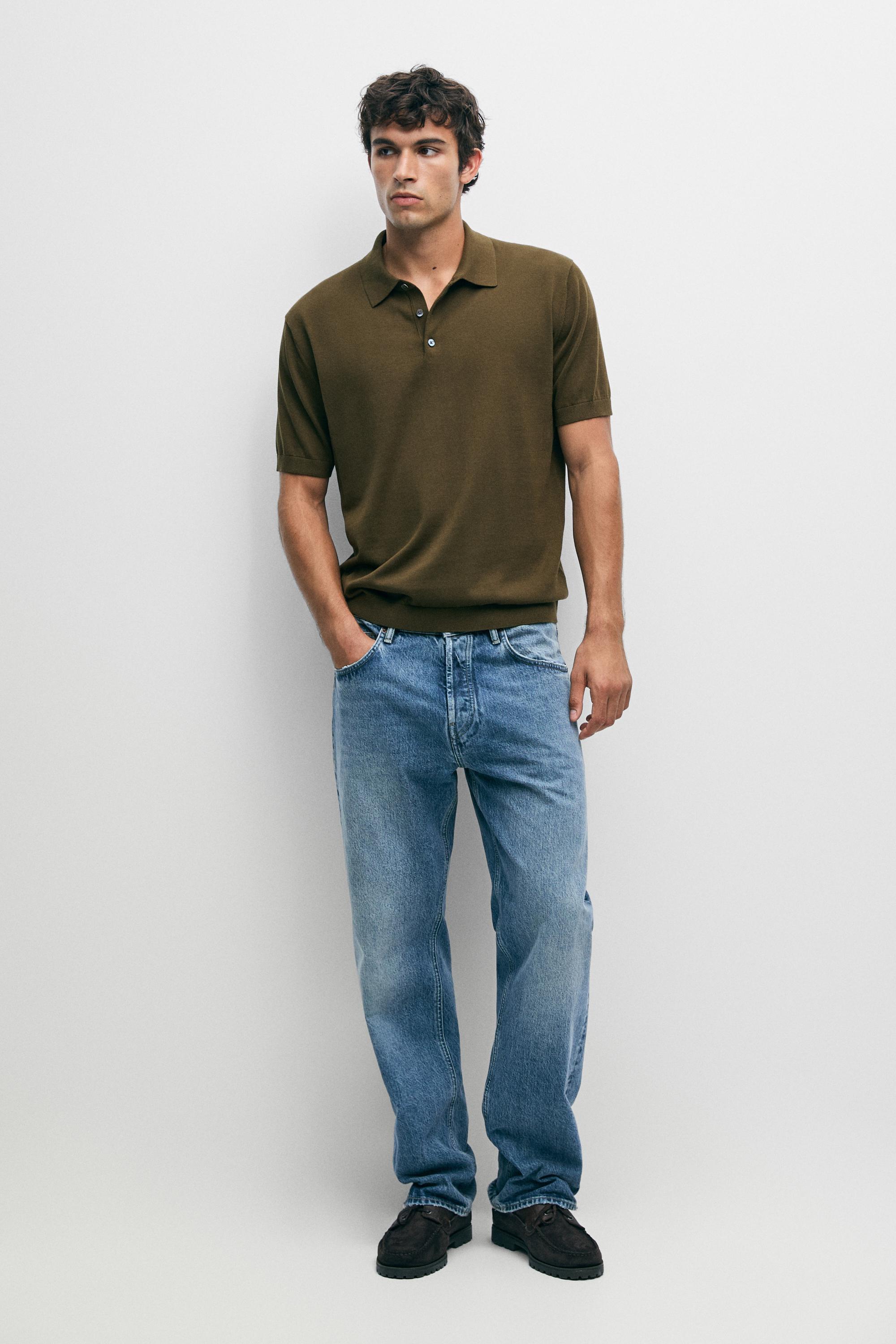 100% cotton knit polo sweater