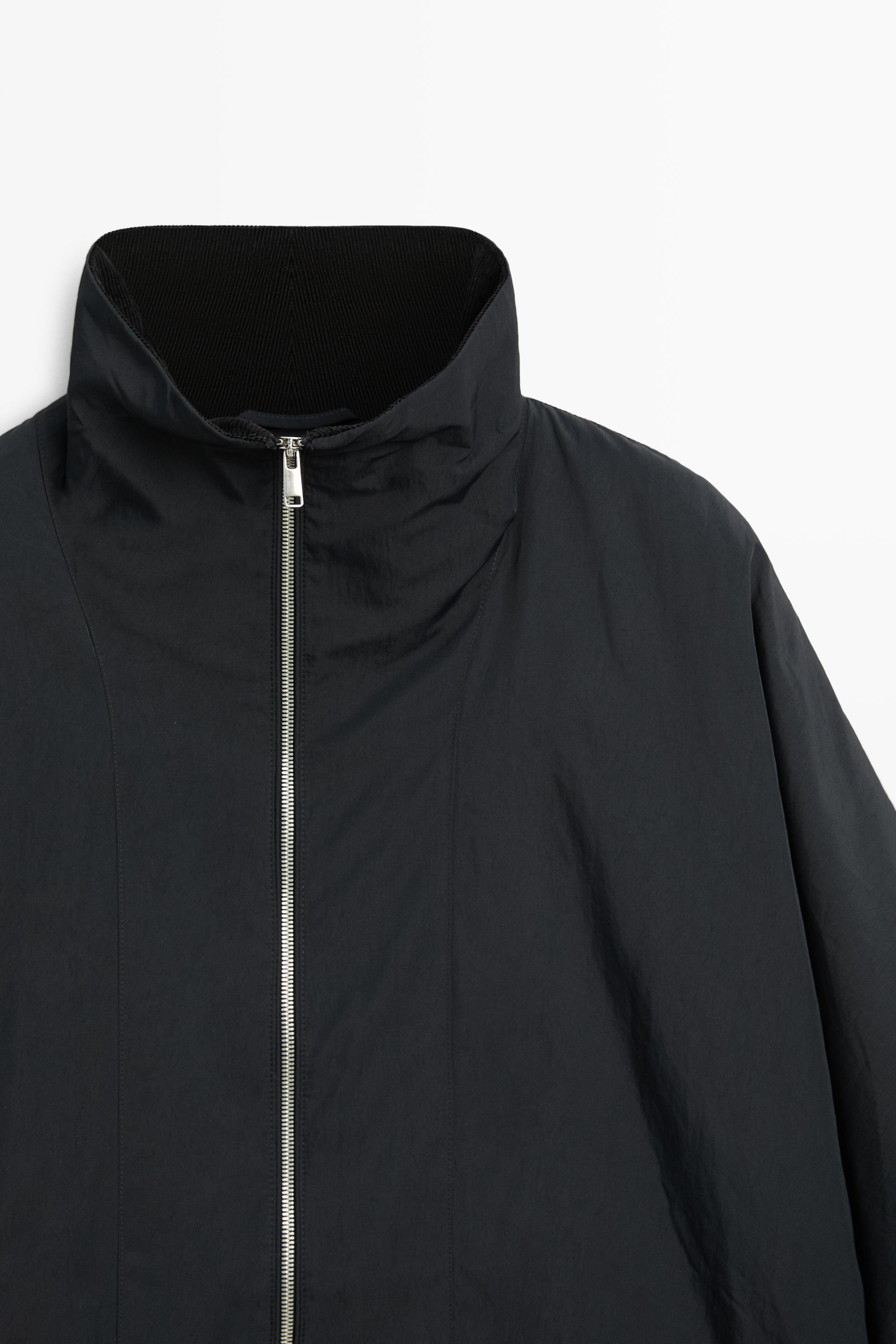 Parka imbottito con collo in velluto a costine