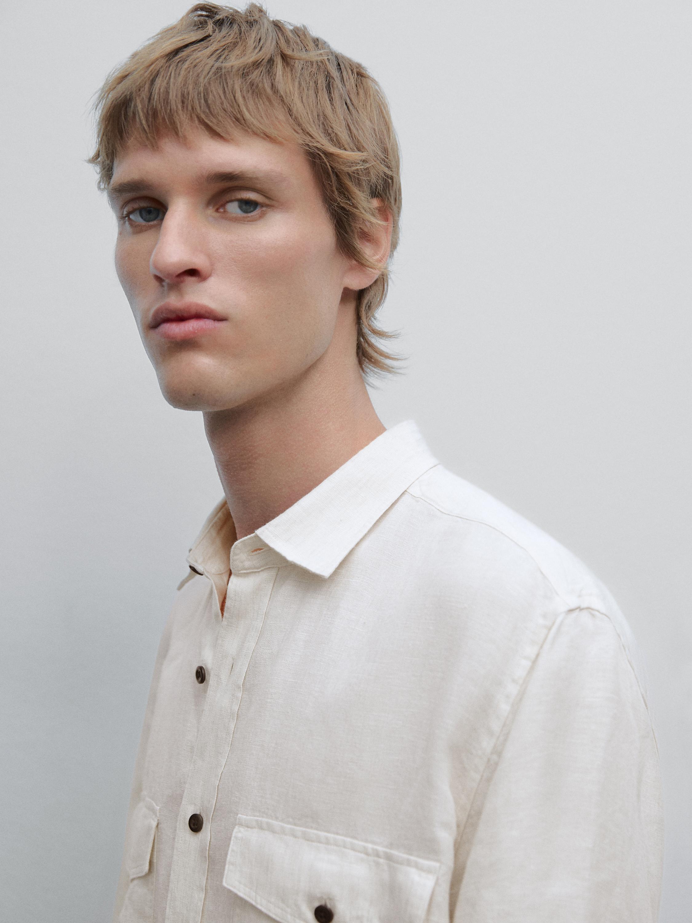 100% linen regular fit shirt