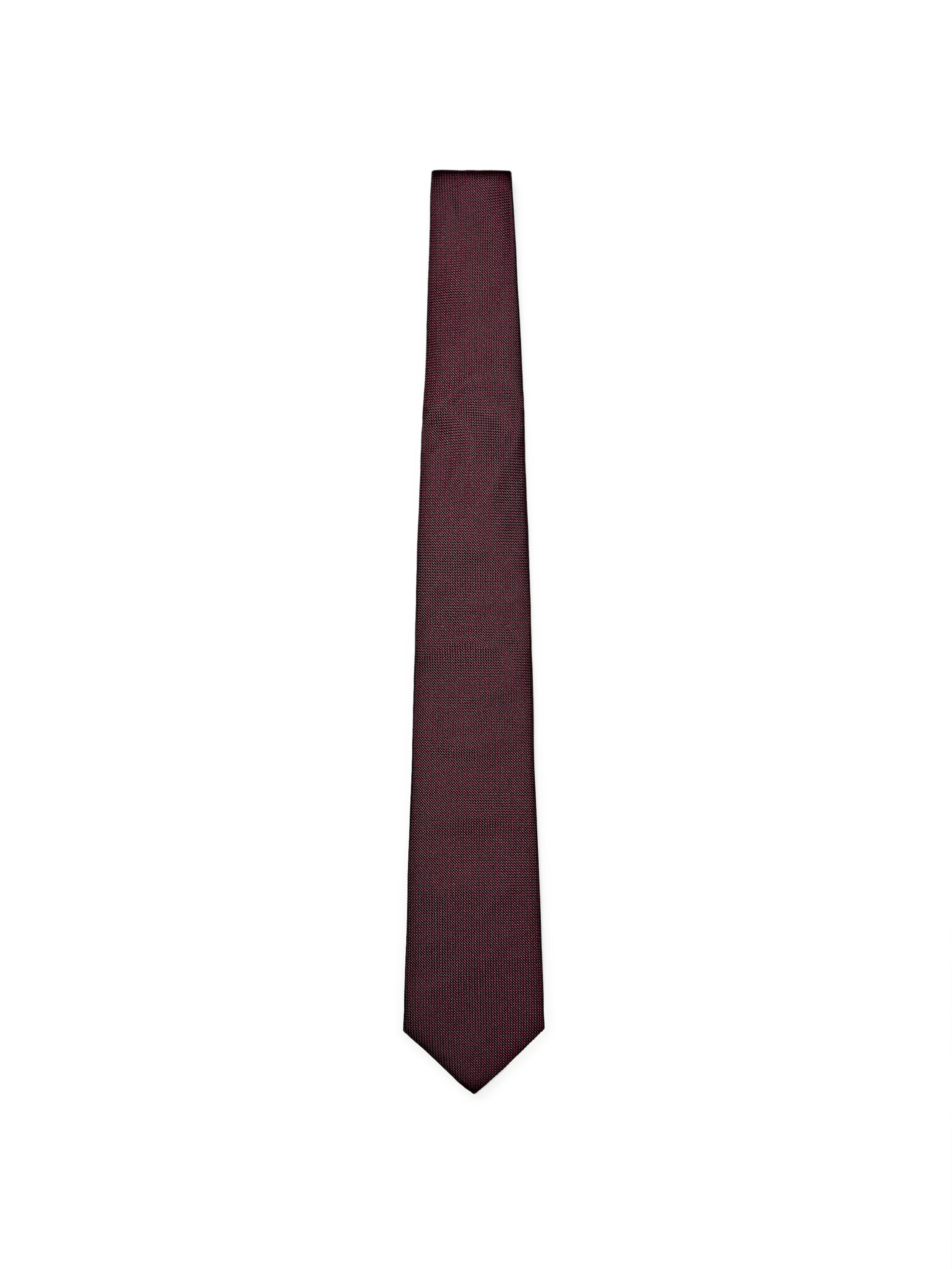 100% mulberry silk polka dot tie — MAROON