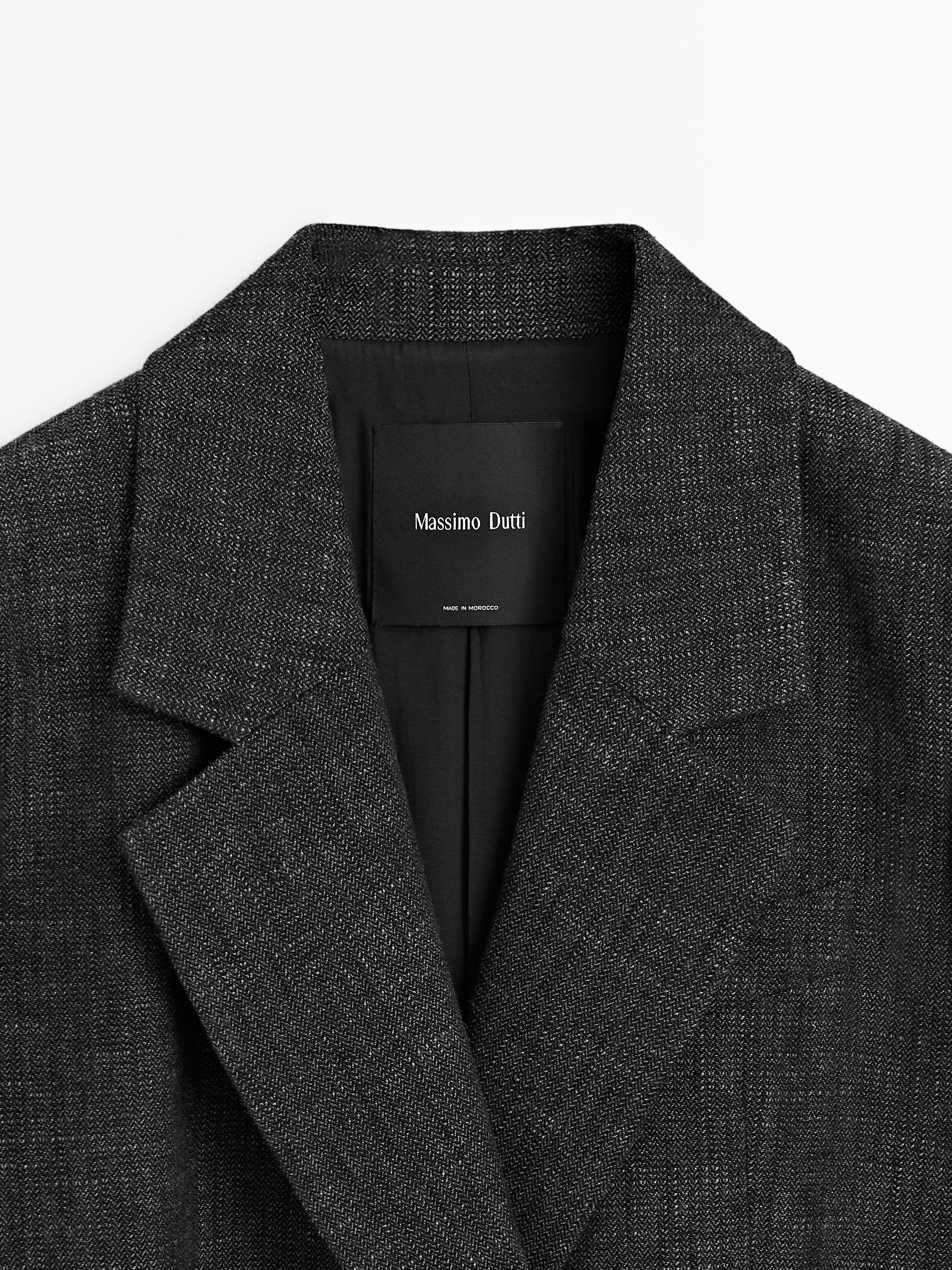 Manteau long à chevrons