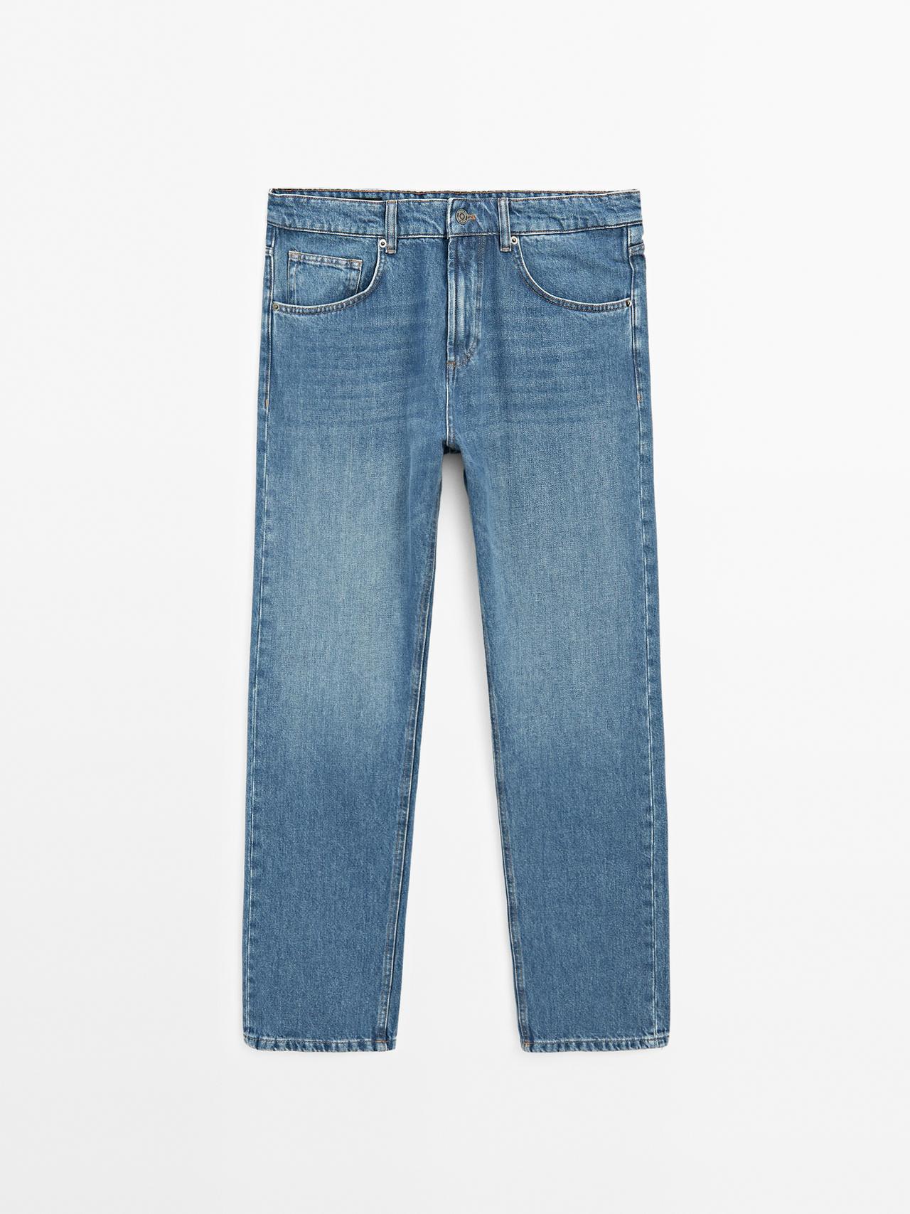 Massimo Dutti - Herre - Relaxed Fit Jeans - Indigoblå - 38