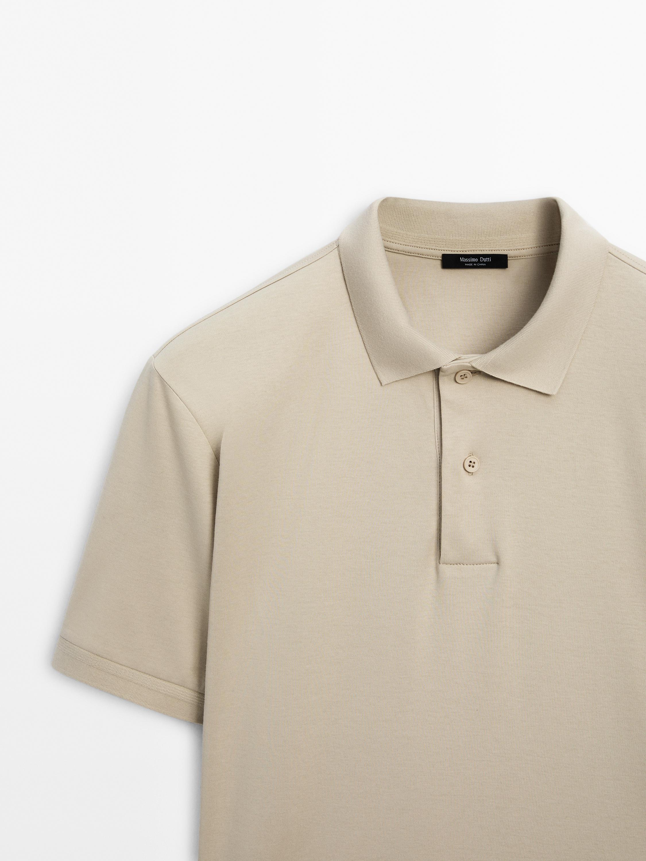 Short sleeve cotton polo shirt