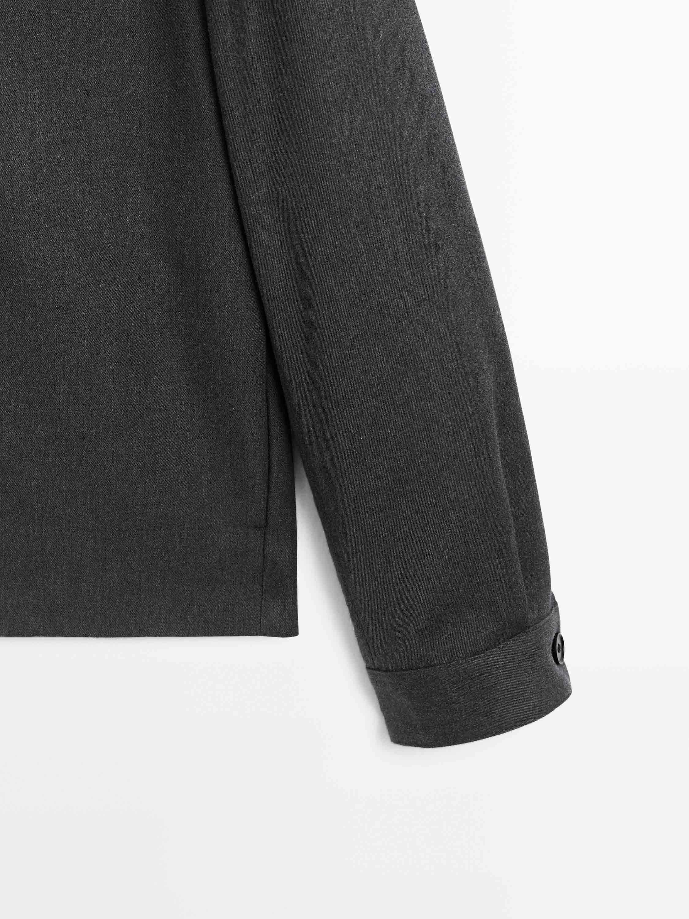 Lightweight wool blend jacket with pocket