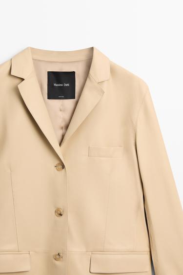 Nappa leather blazer — Vanilla 4