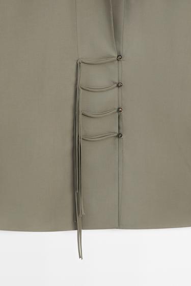 Flowing shirt with button detail — MEDIUM GREY 7