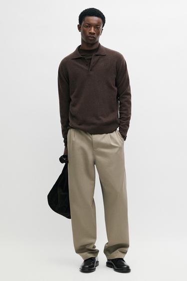 Relaxed fit pants with dart detail — MOLE BROWN 1