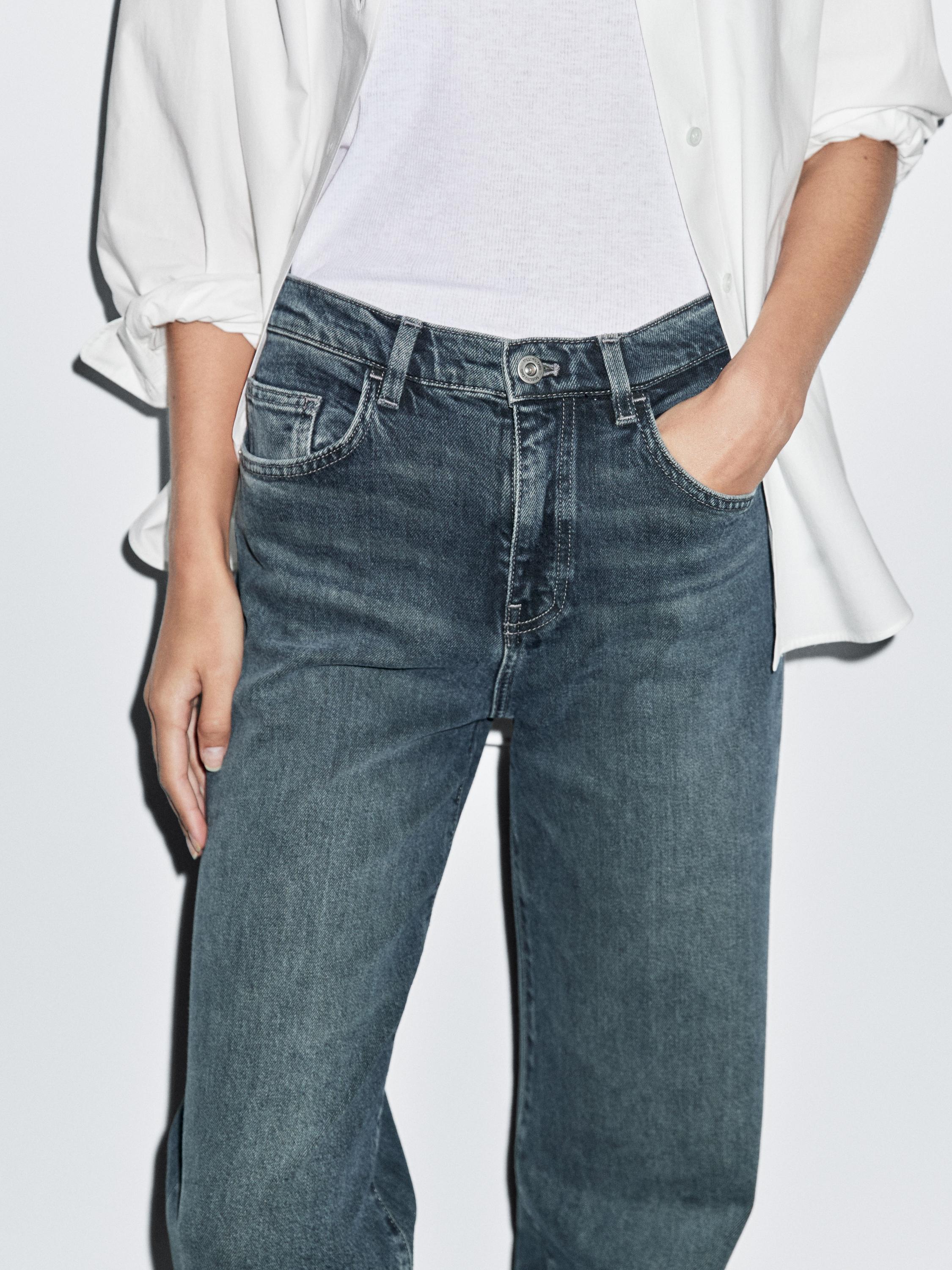 Mid-rise bell bottom jeans