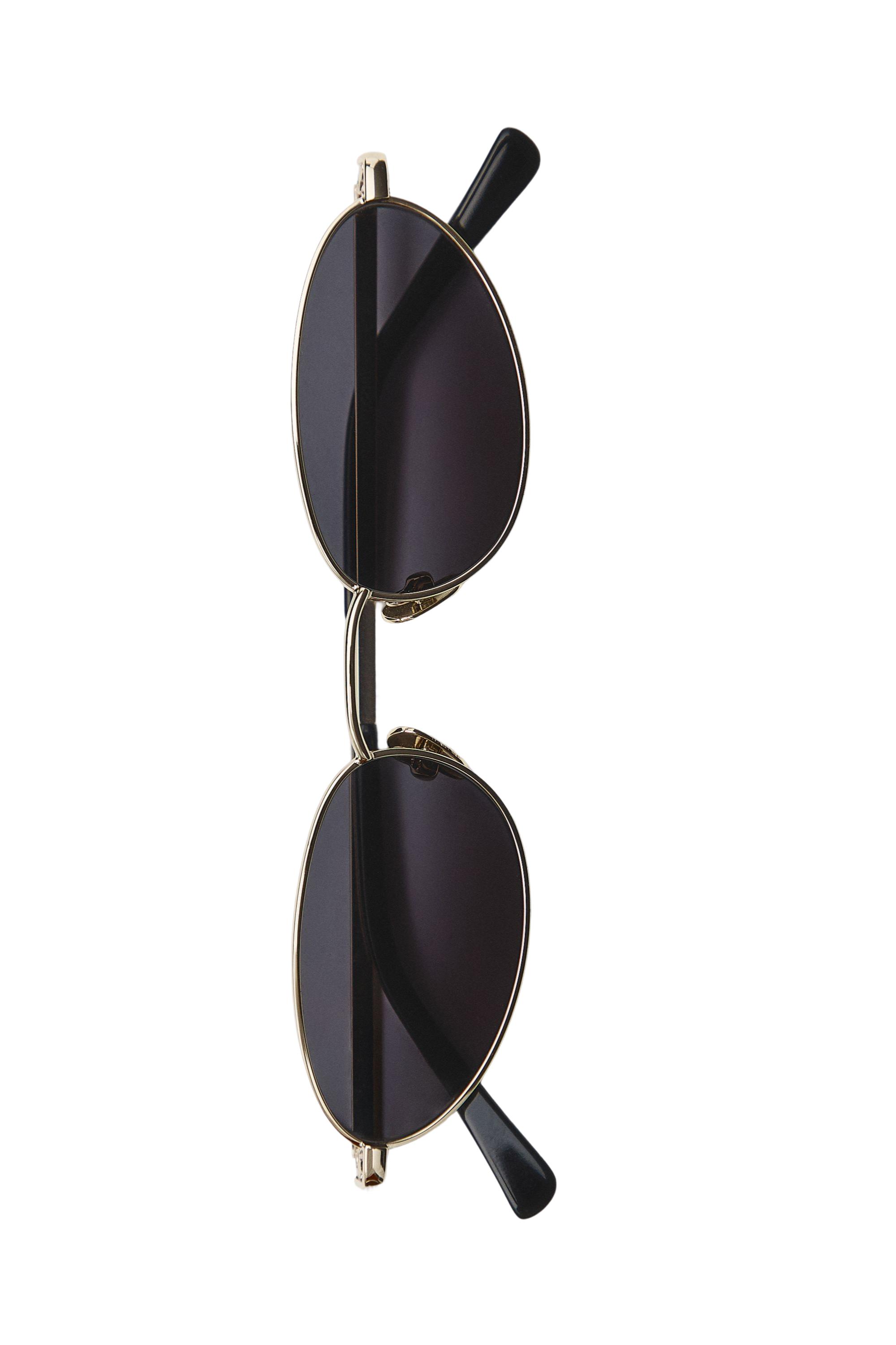 Oval metal sunglasses — SILVER