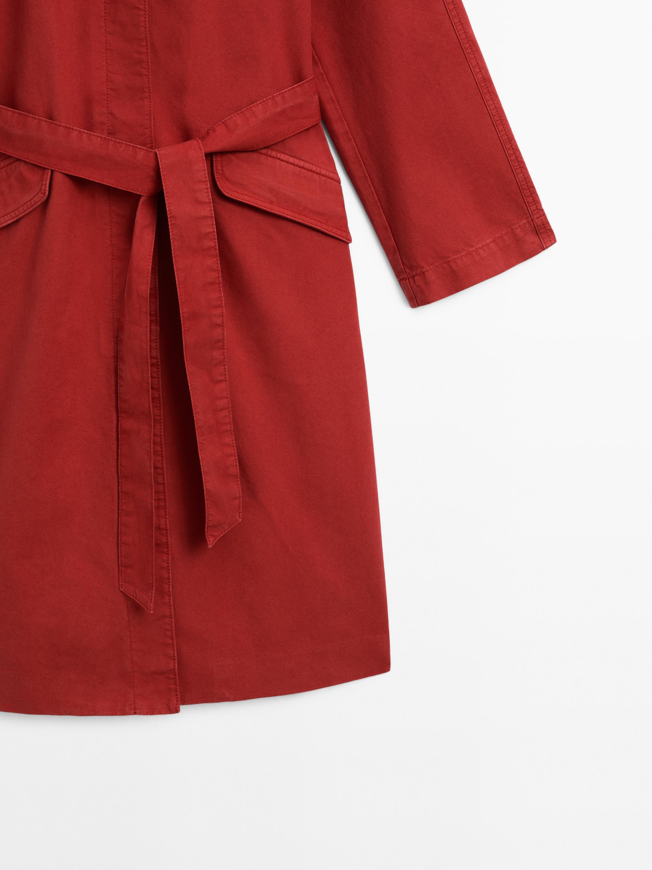 100% cotton trench coat