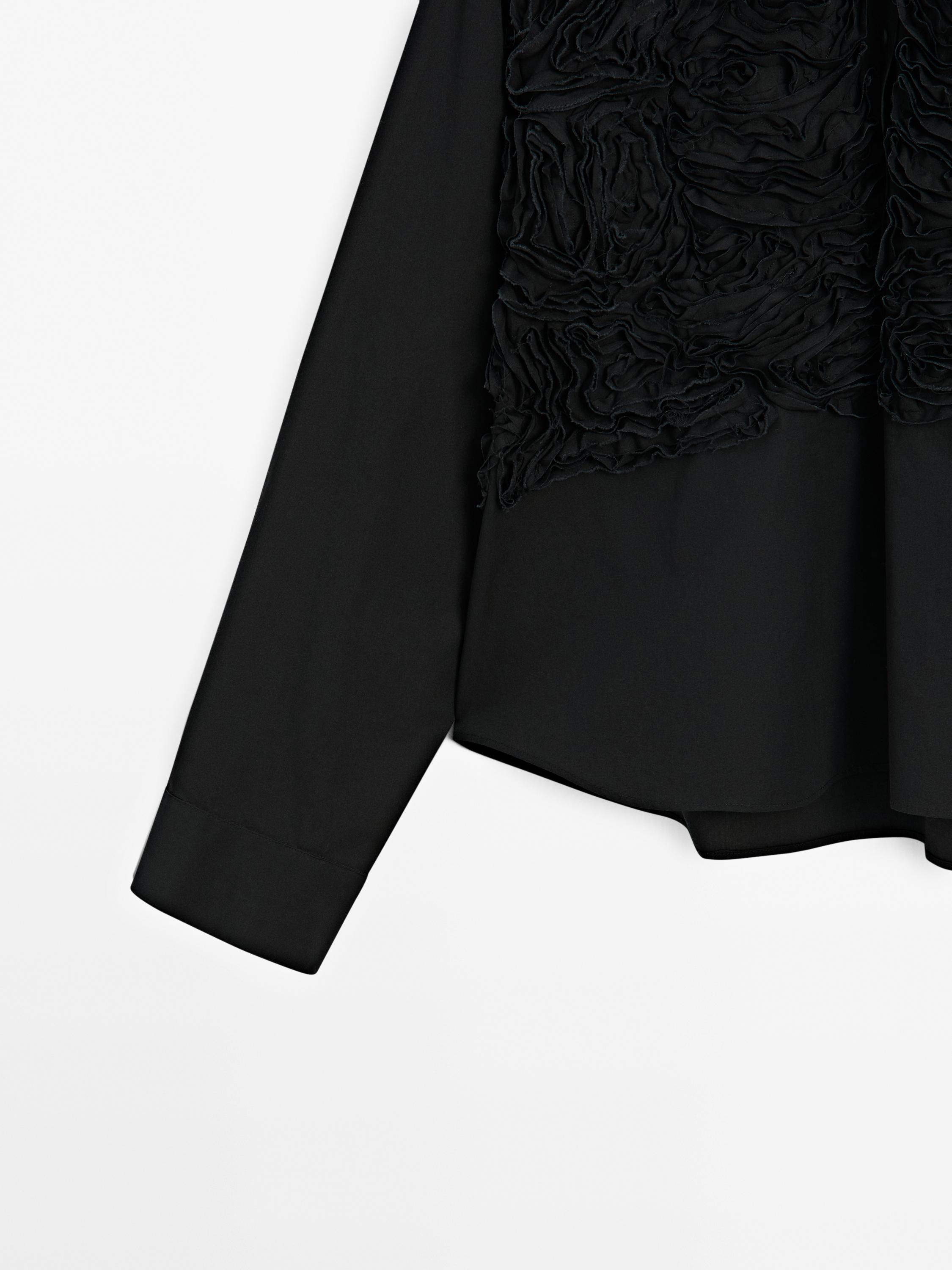 Camisa detalle bordado pechera