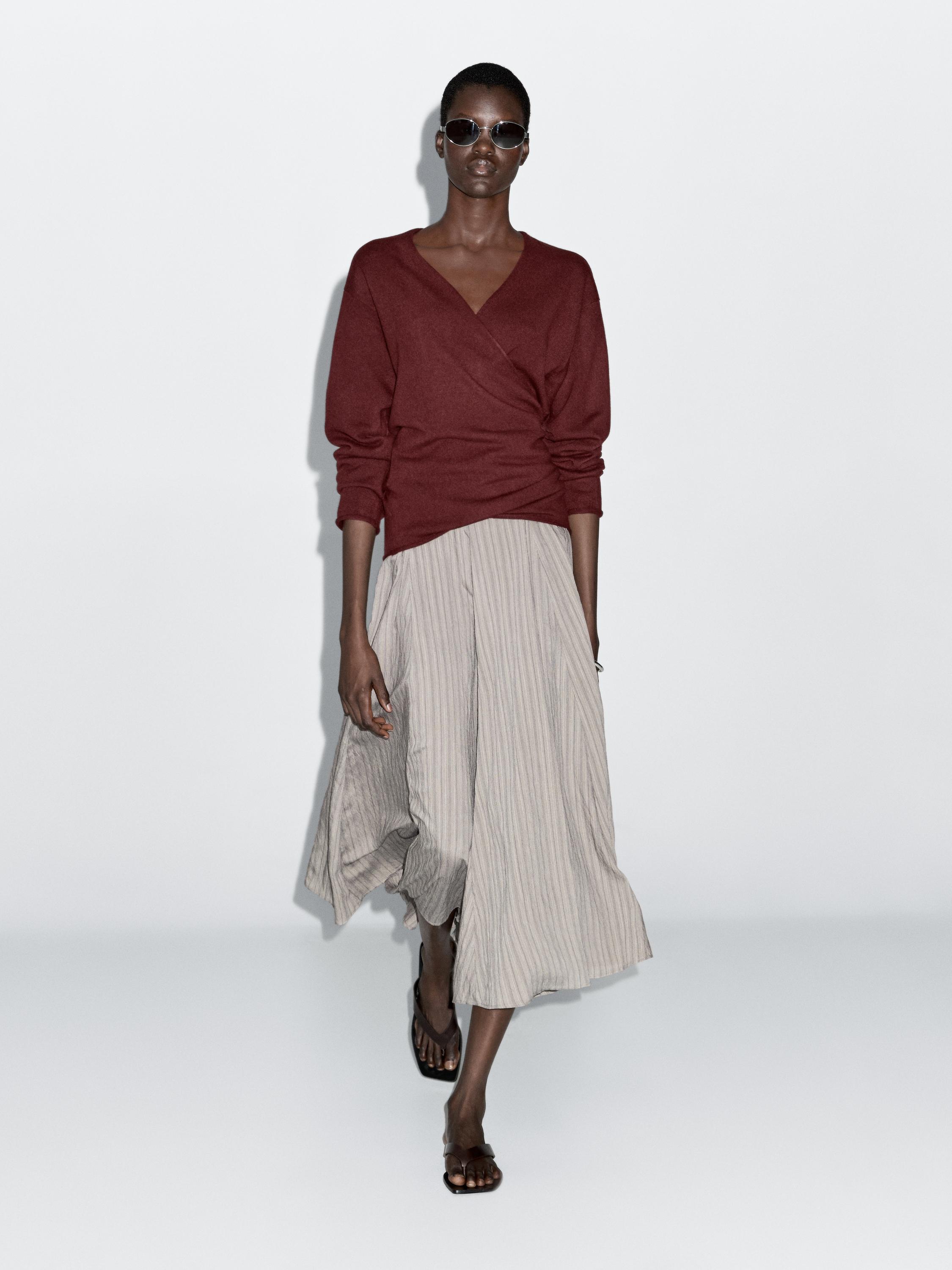 Cardigan cache-cœur 100 % laine