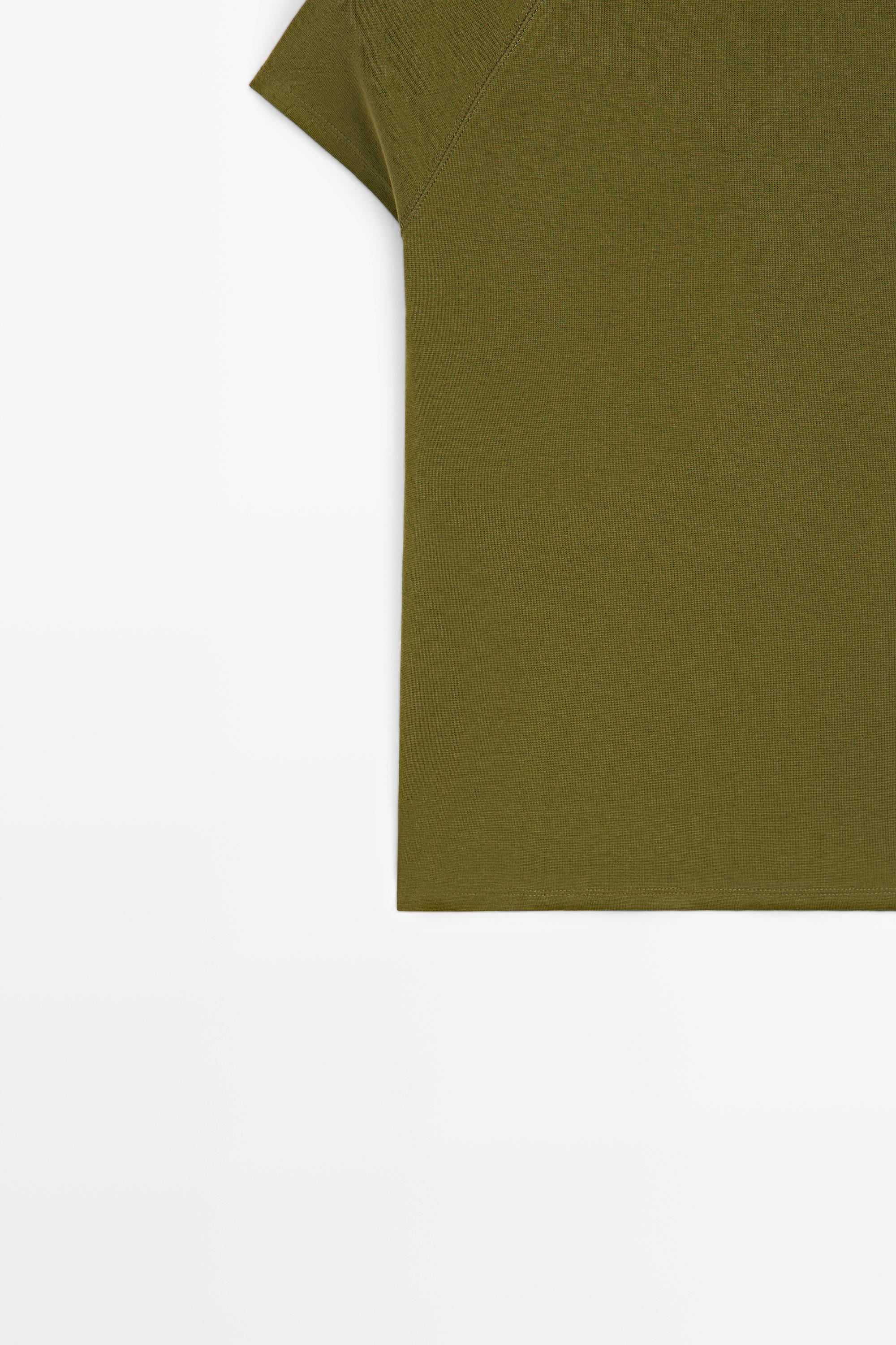 Short Sleeve Raglan T-Shirt — KHAKI