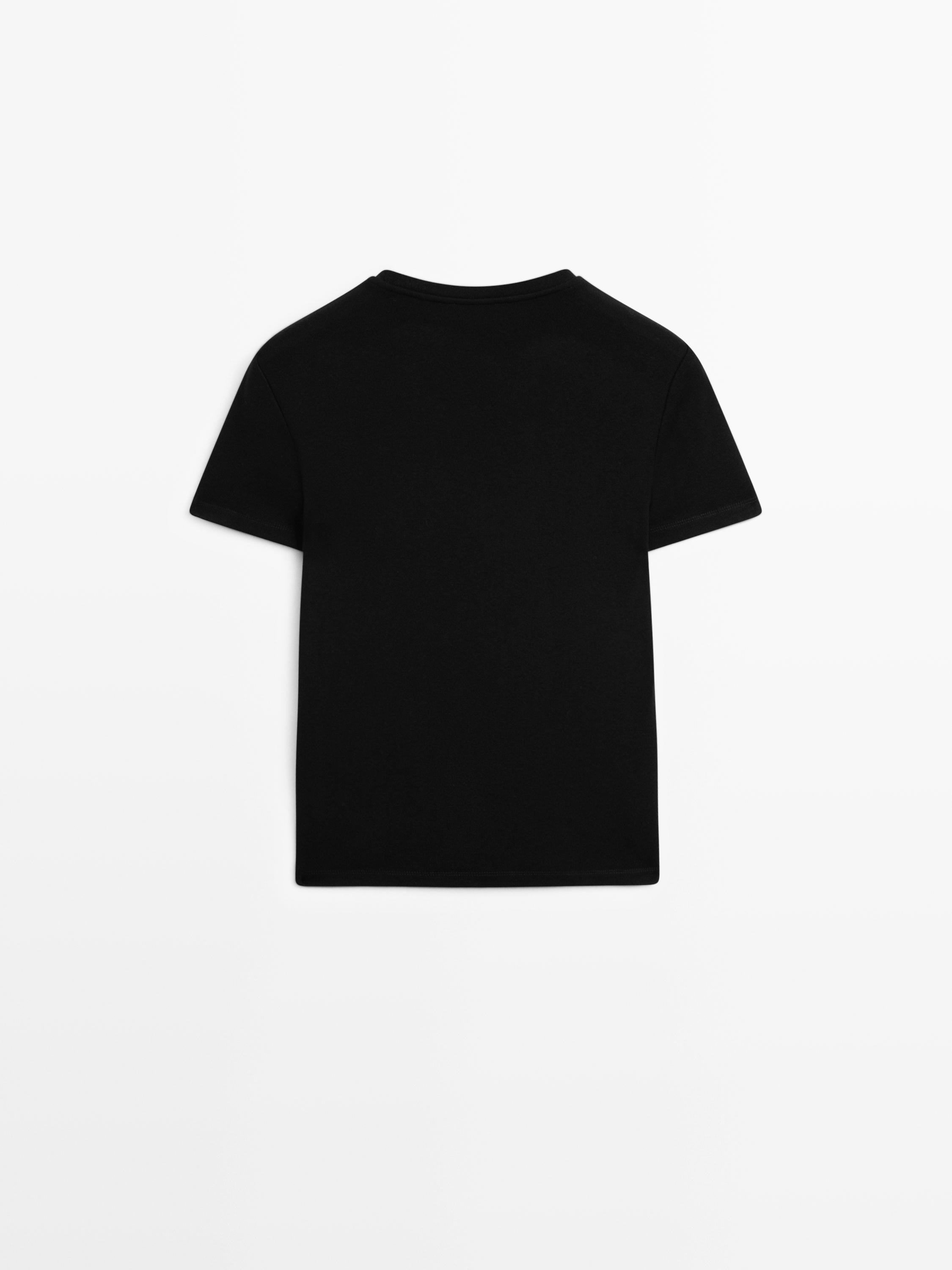T-shirt met korte mouw en geknoopte schouders