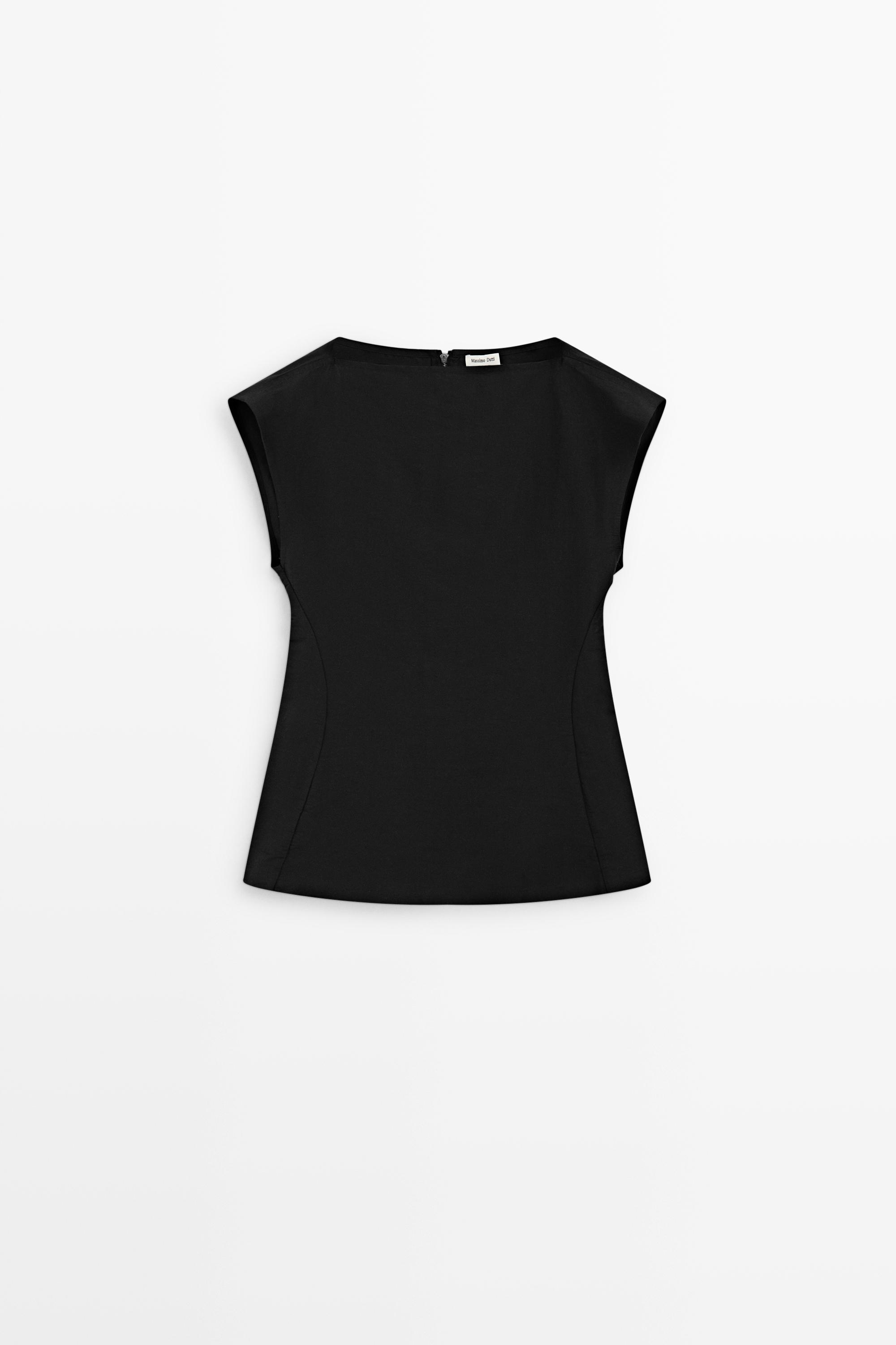 Top entallat detall cremallera - STUDIO