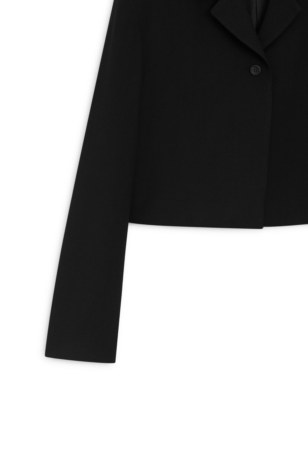Cropped wool blazer - LIMITED EDITION — BLACK