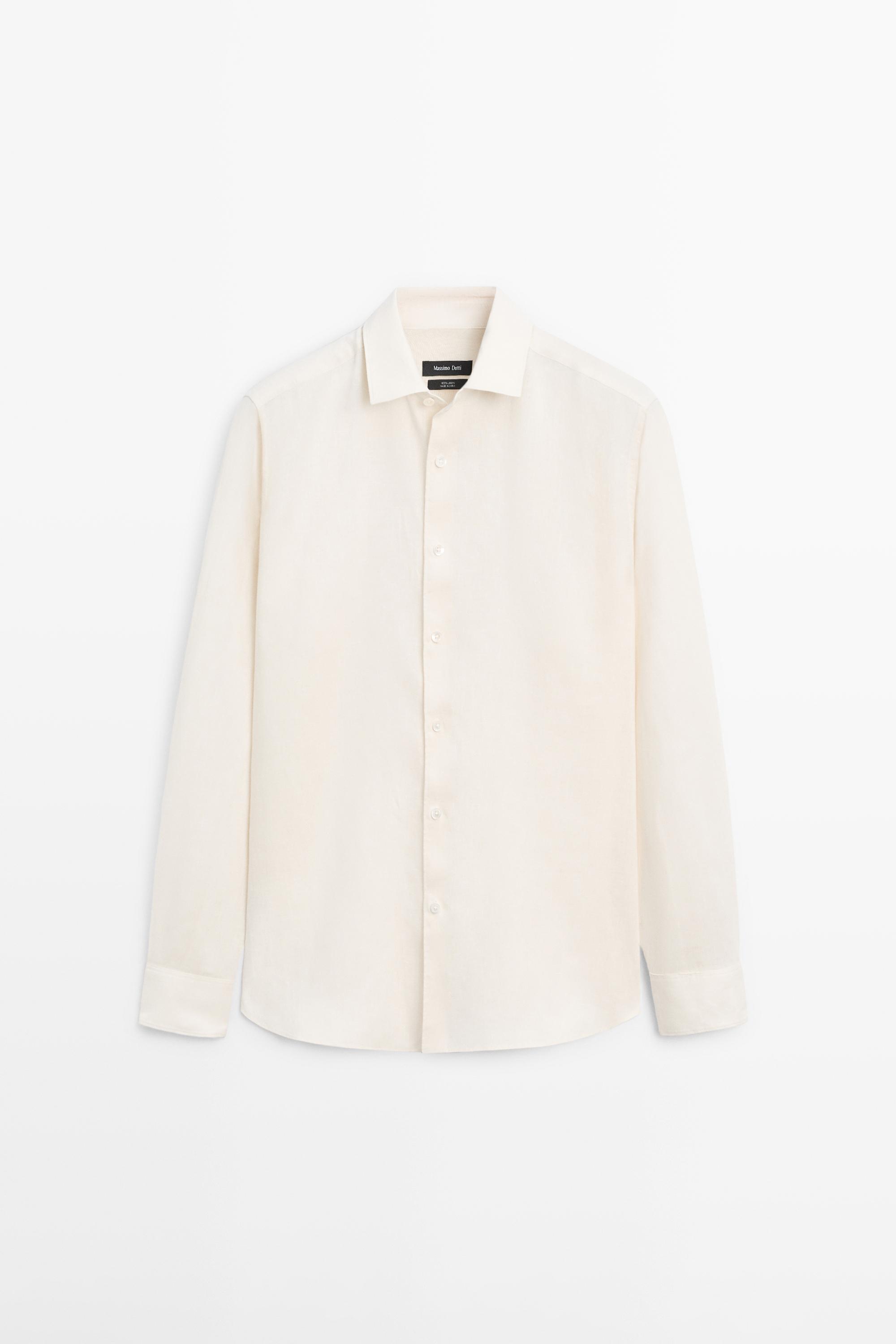 100% linen slim fit shirt