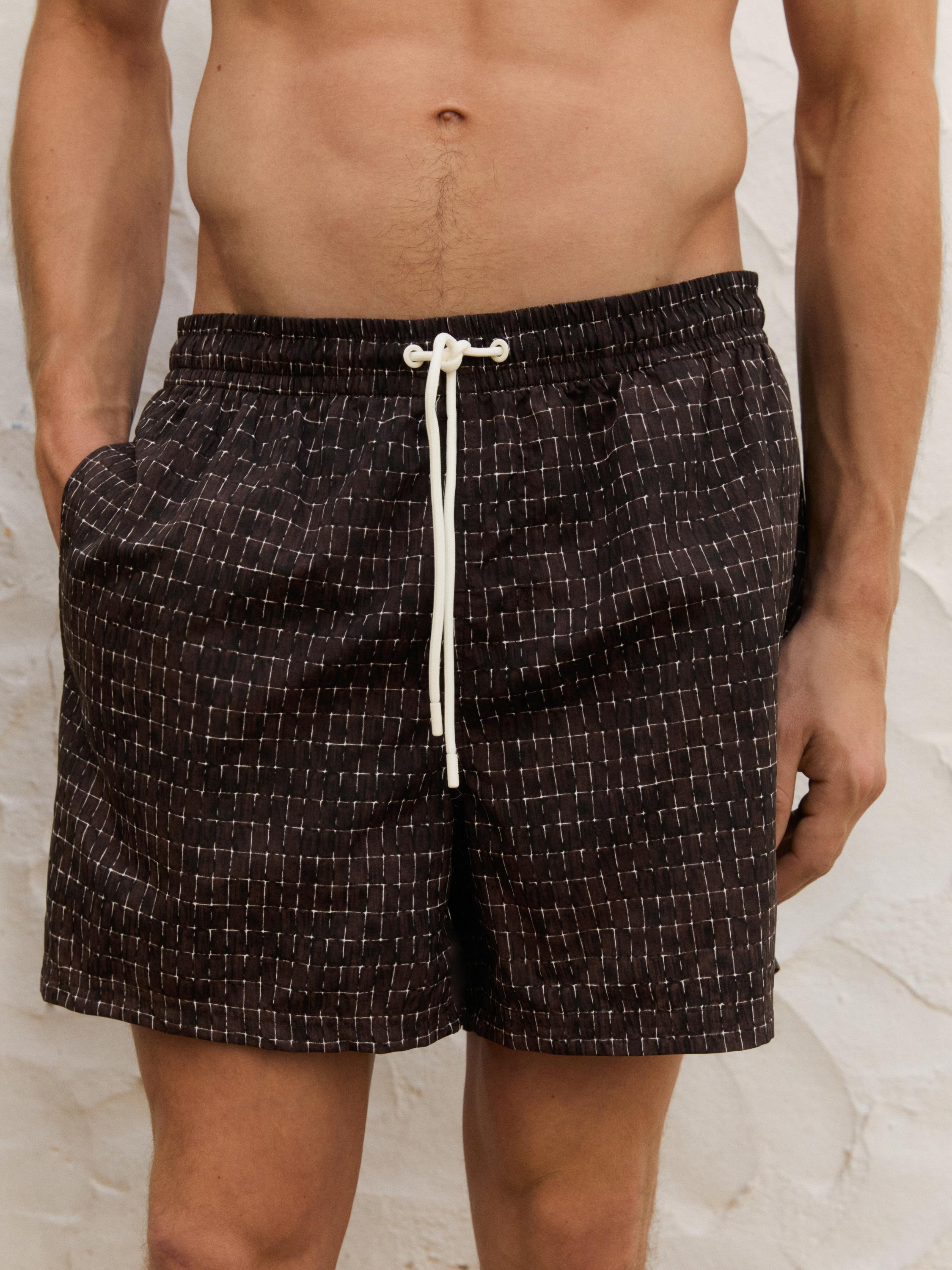 Printed swimming trunks