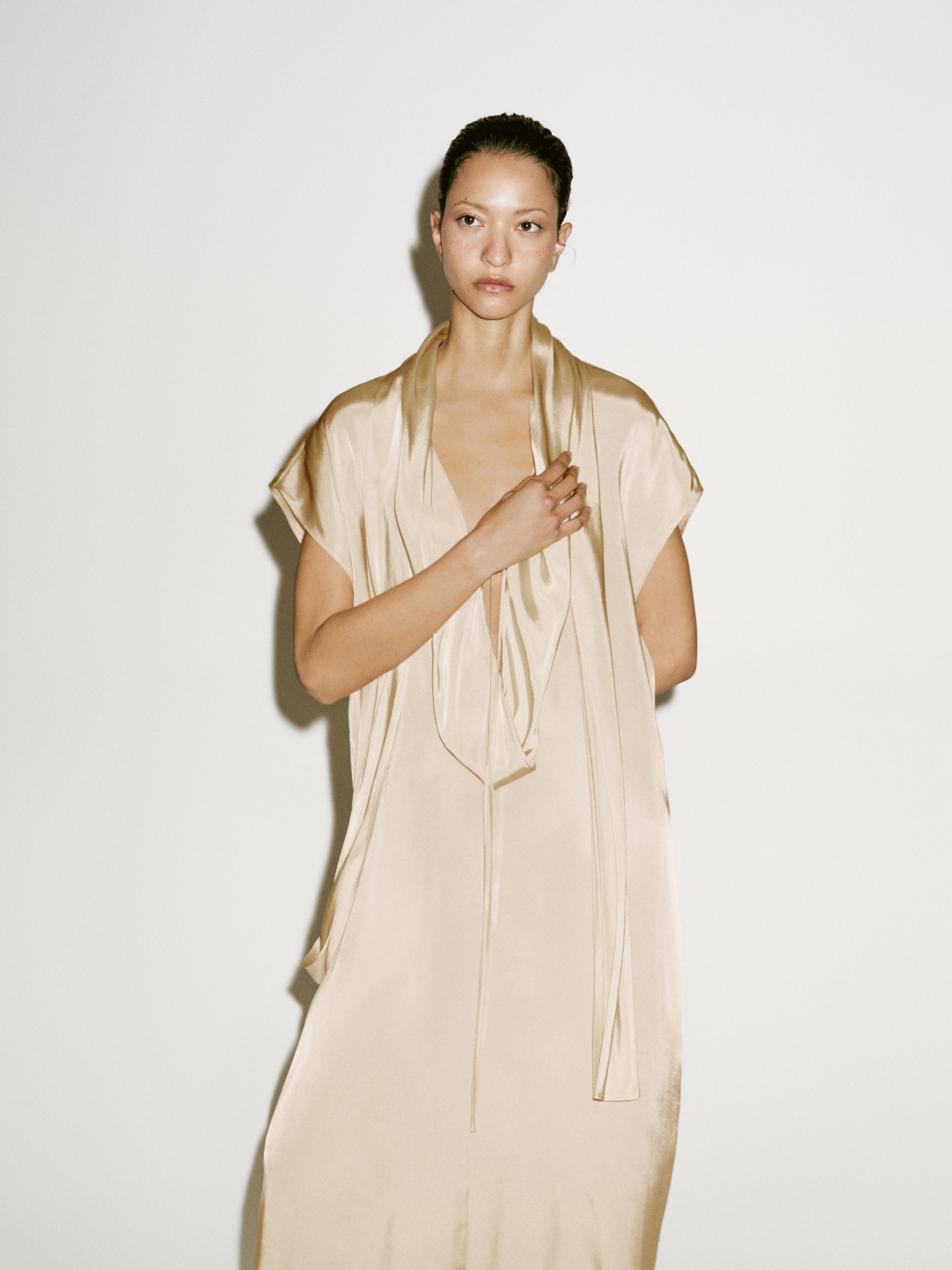Long flowing dress with scarf detail - Limited Edition