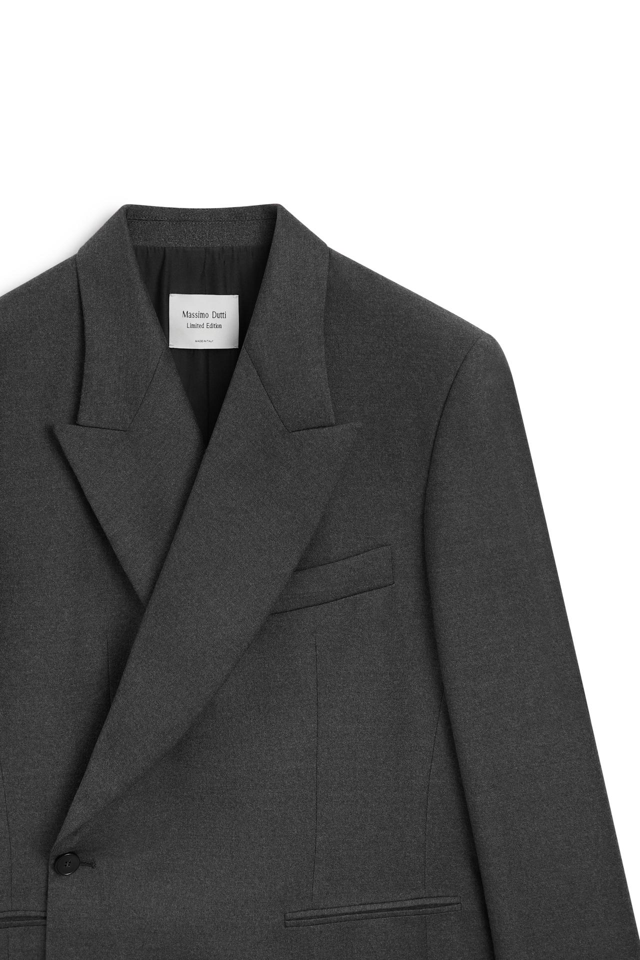 Oversize double-breasted suit blazer - LIMITED EDITION — DARK GREY