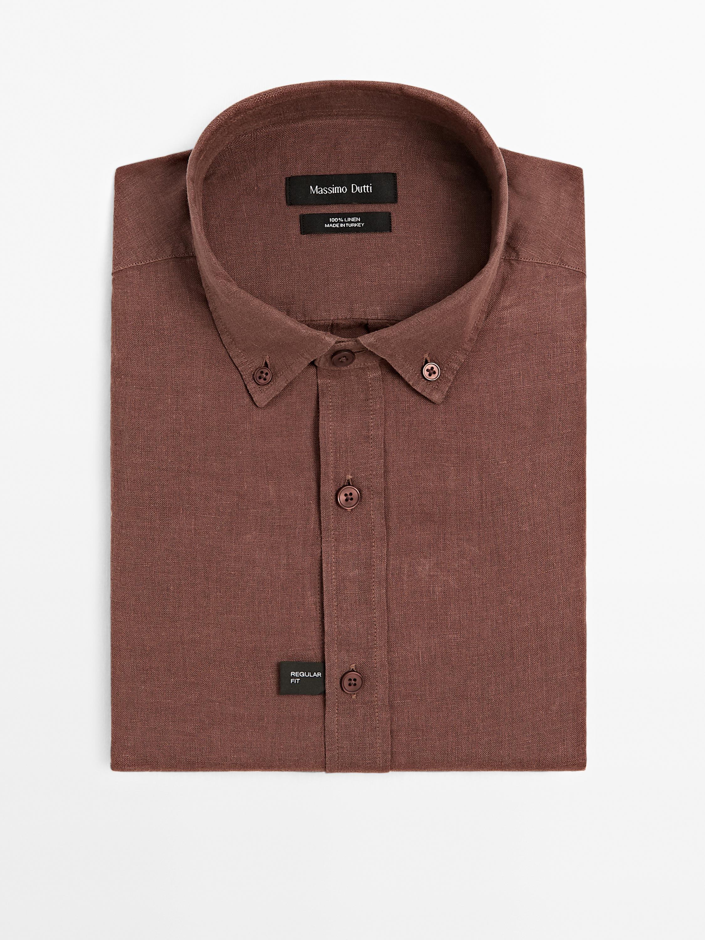 100% linen regular fit shirt