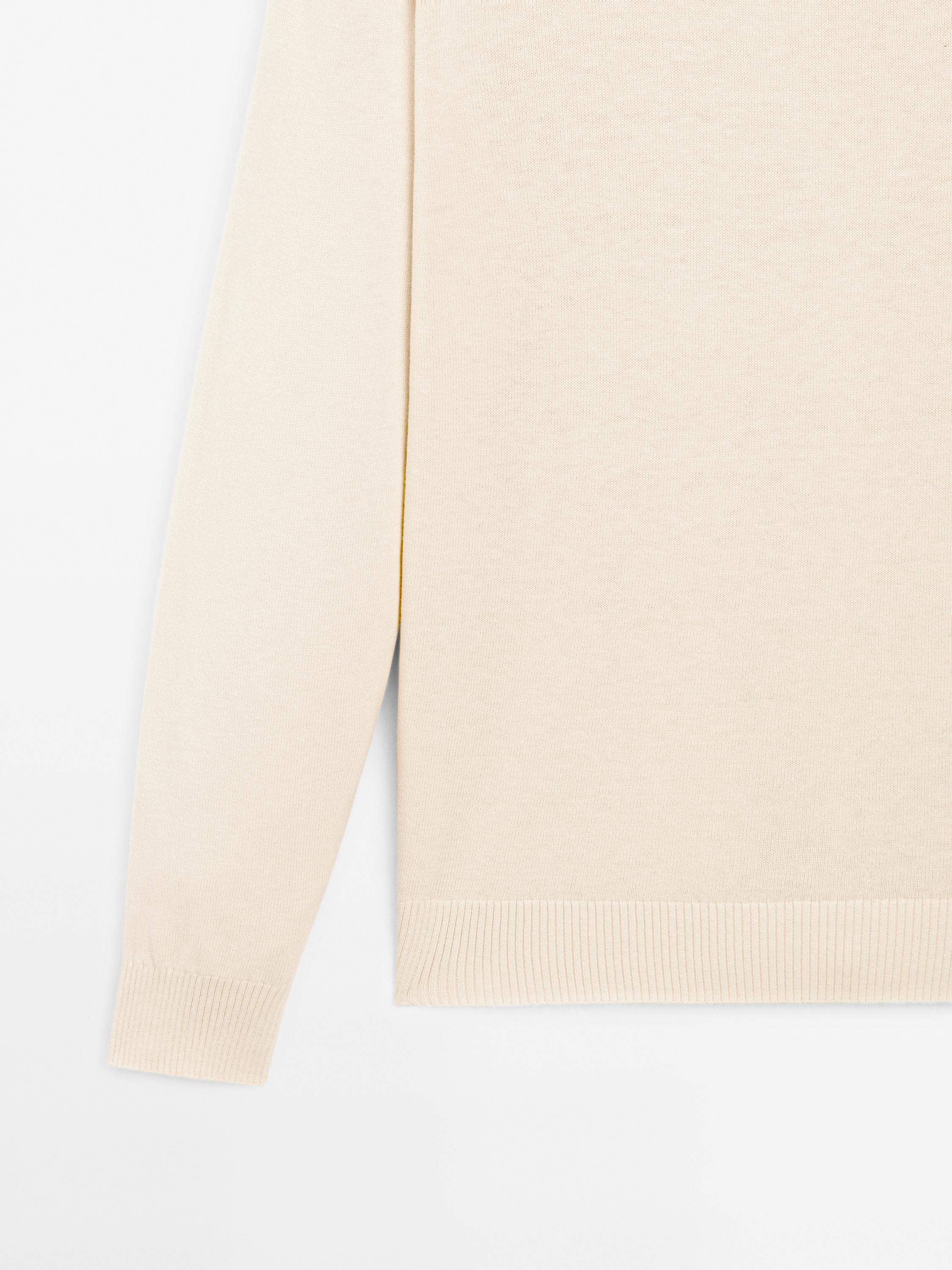 Cotton blend knit sweater