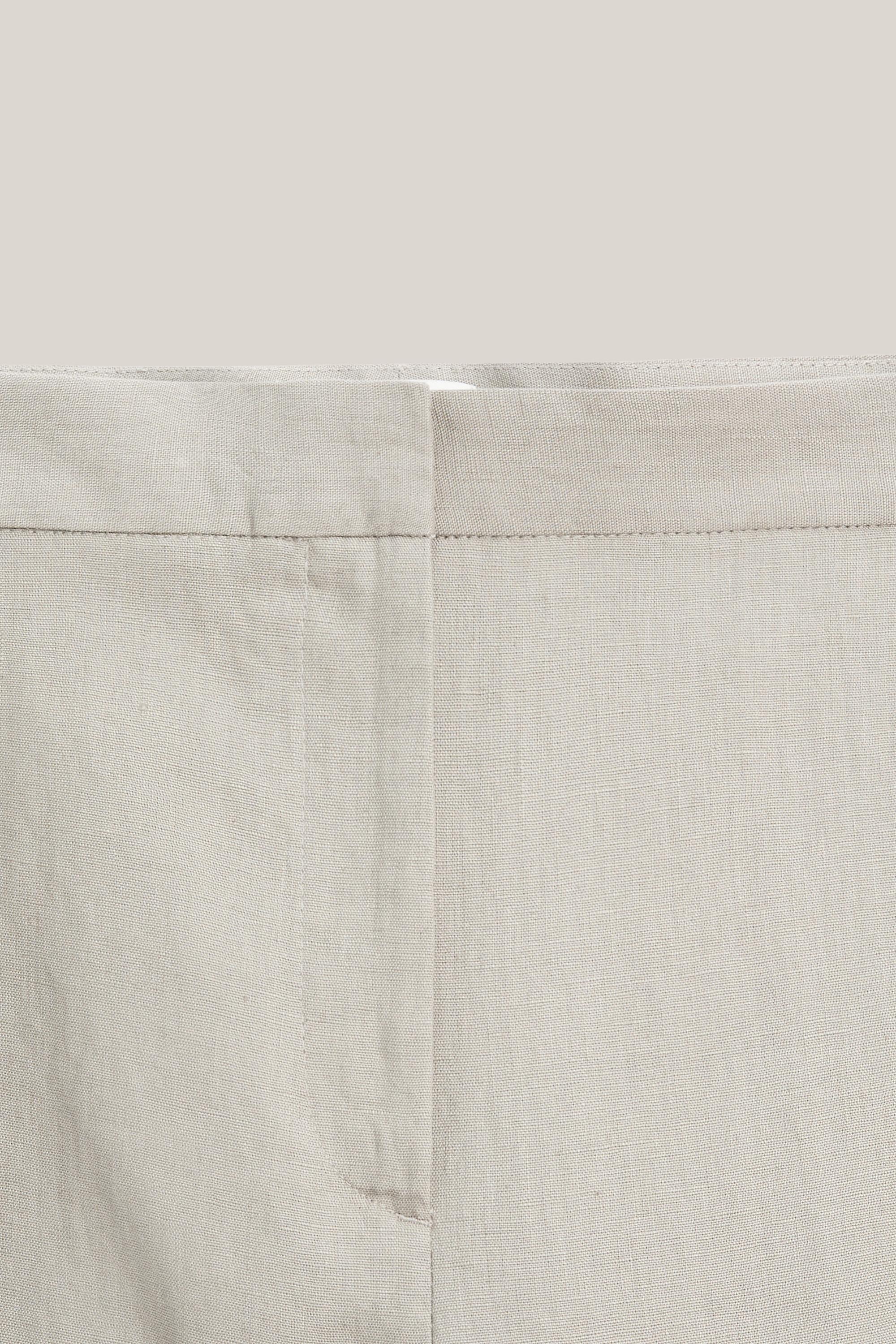 Linen suit trousers with waist detail - LIMITED EDITION — GREY