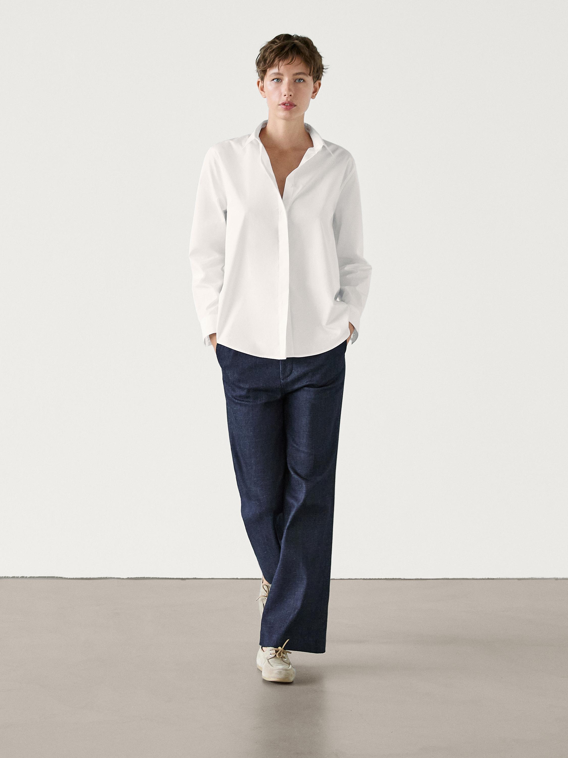 Camisas de popelin de mujer Massimo Dutti