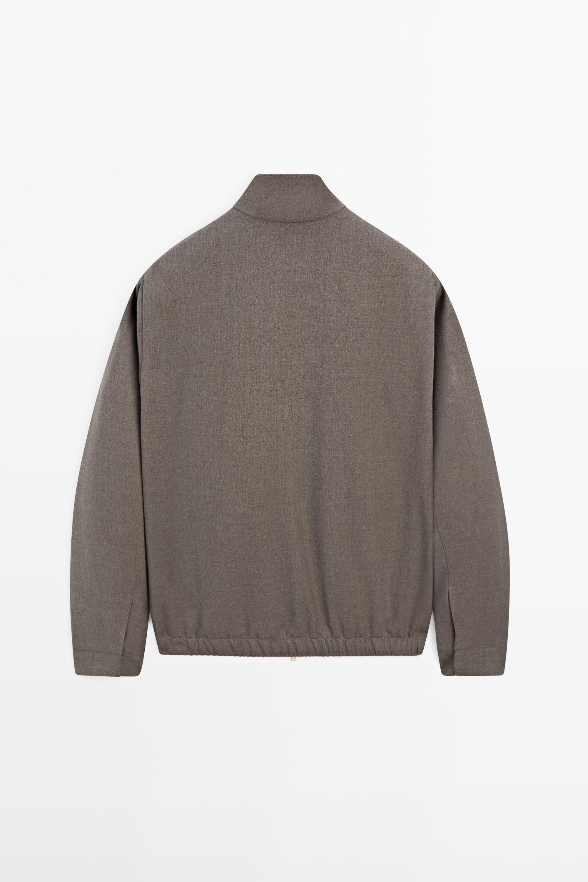 Cool wool blend jacket — MEDIUM ECRU