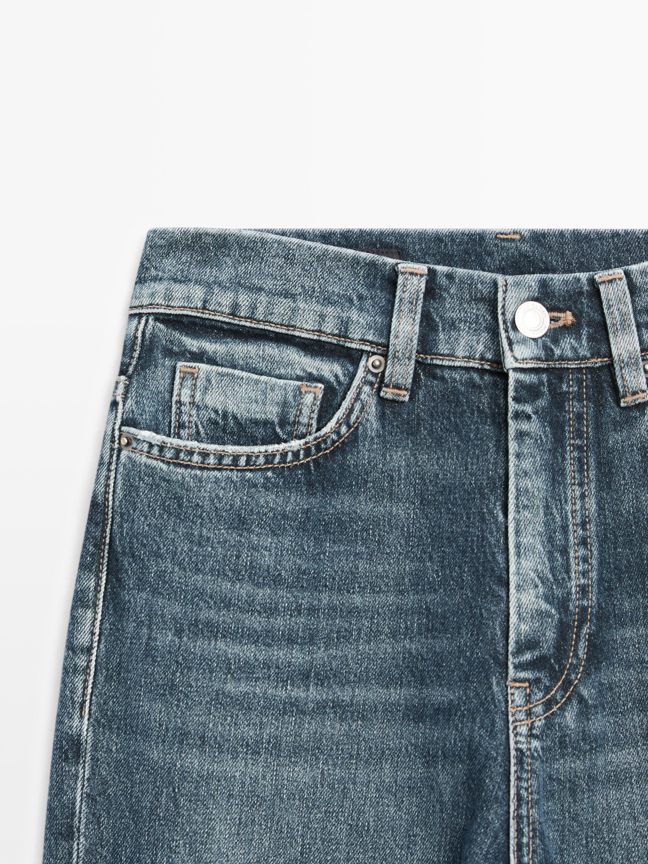 High-waist boot-cut jeans — MEDIUM BLUE