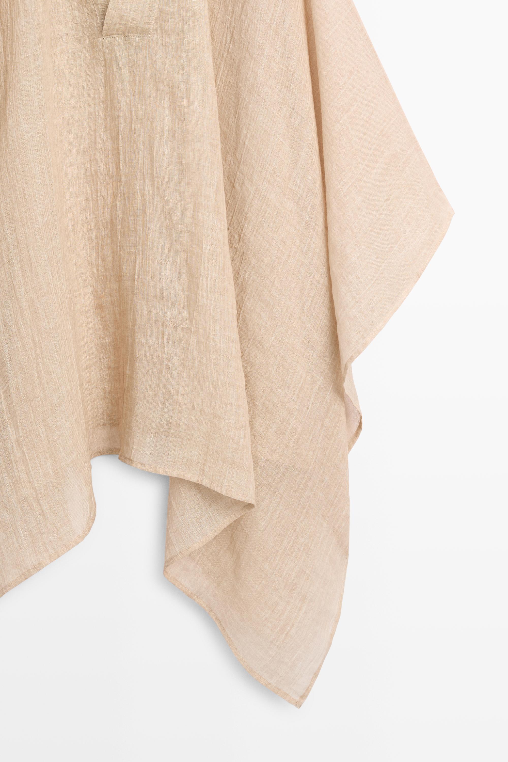 100% ramie cape — BEIGE