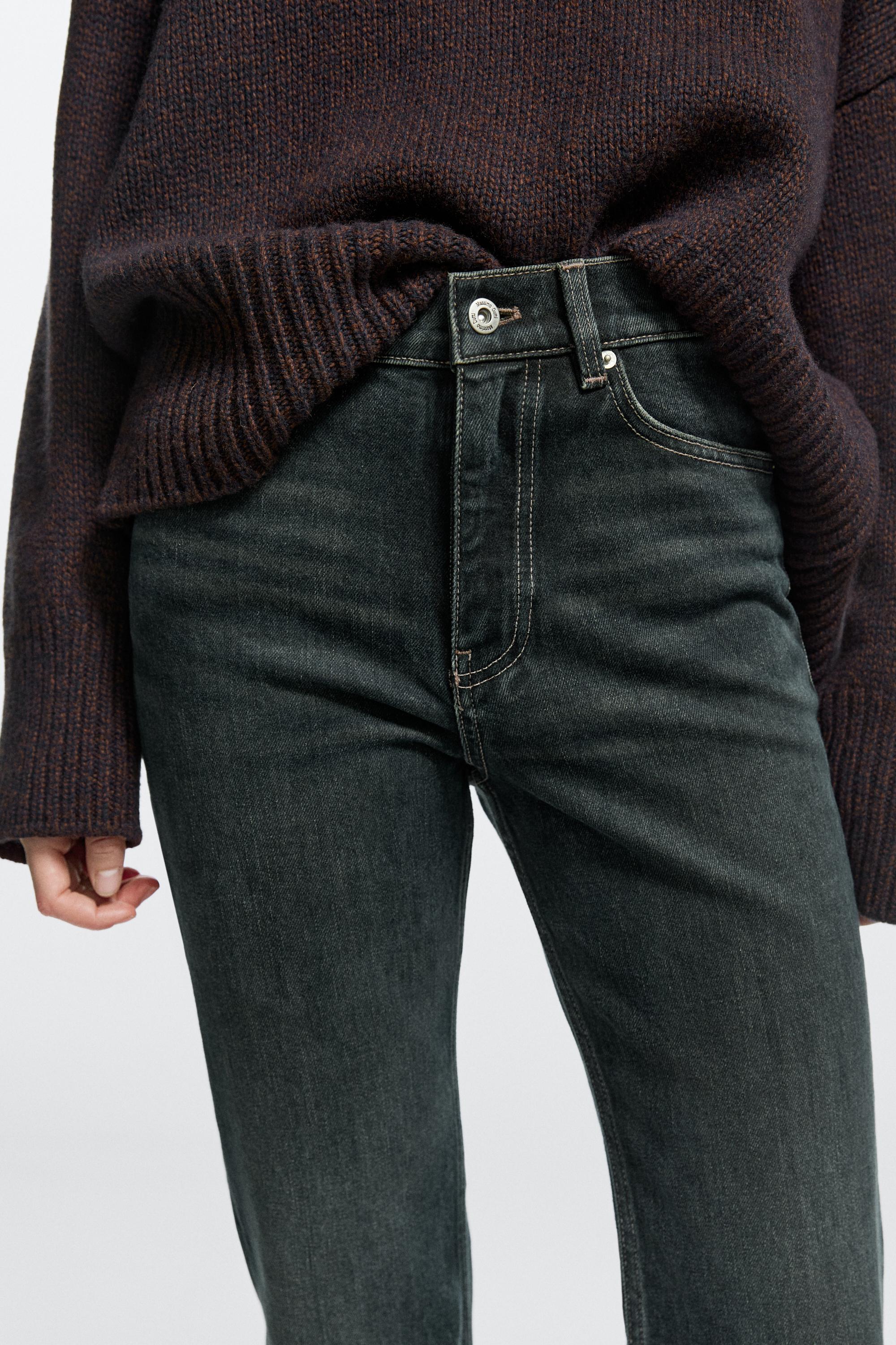 Mid-waist flare fit jeans — Dark blue