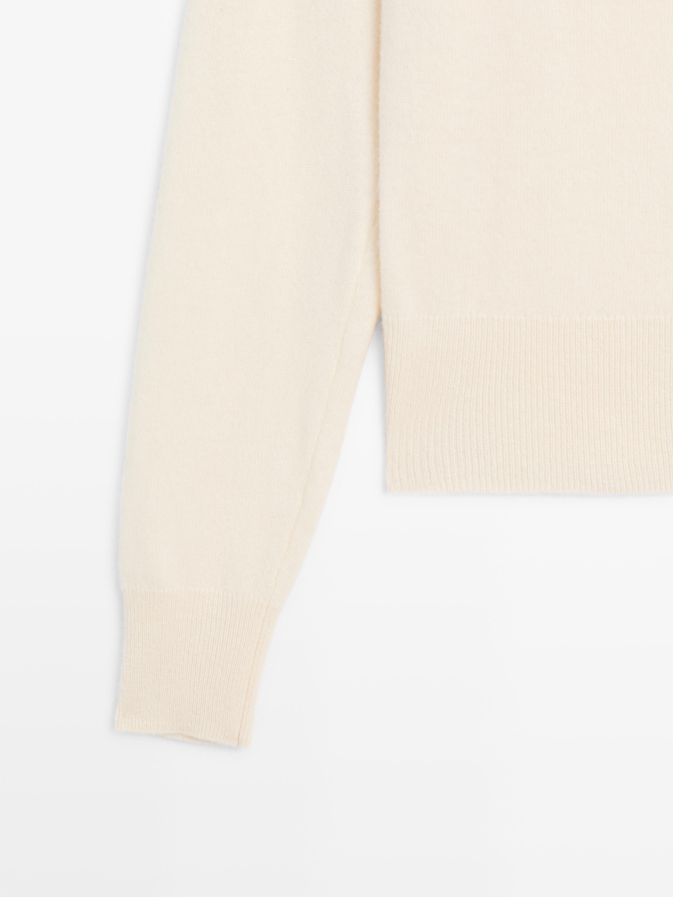 Wool blend knit cardigan