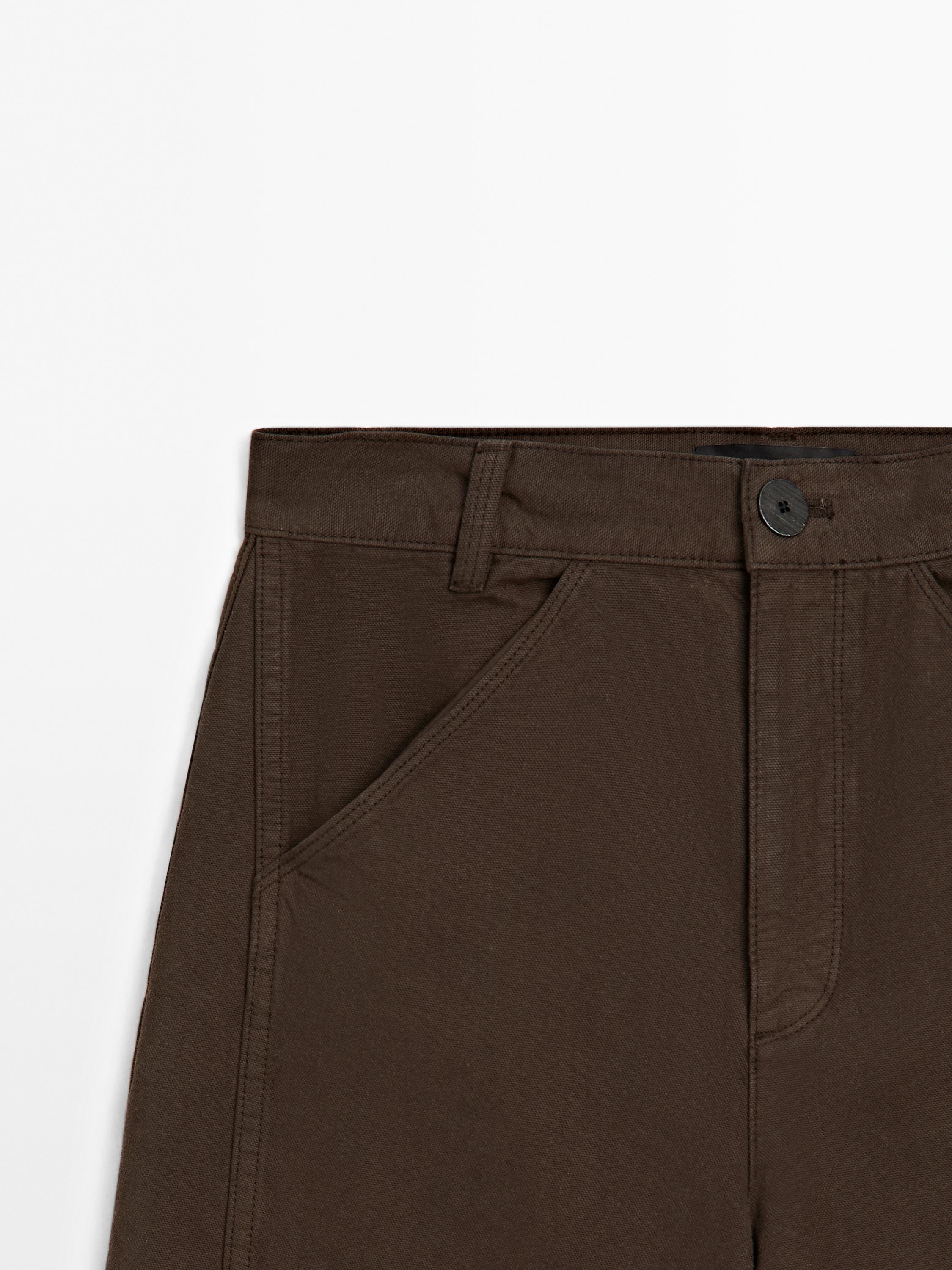 Denim trousers with seam details