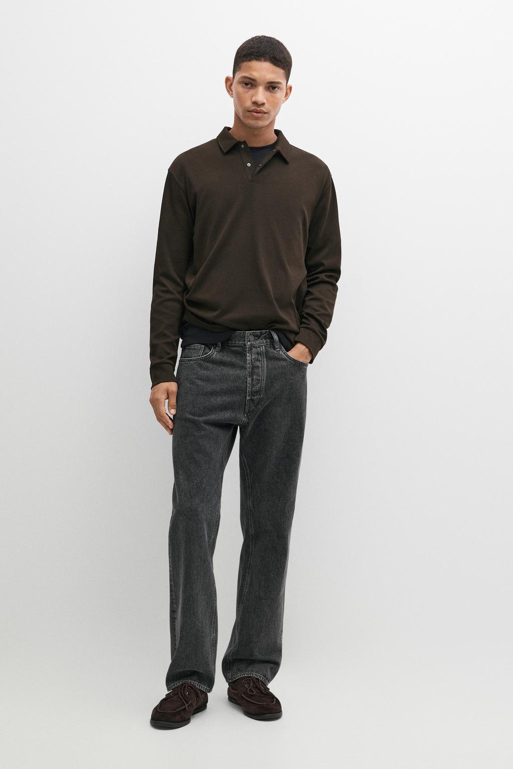 Massimo Dutti 100% pambıq uzunqol polo köynək