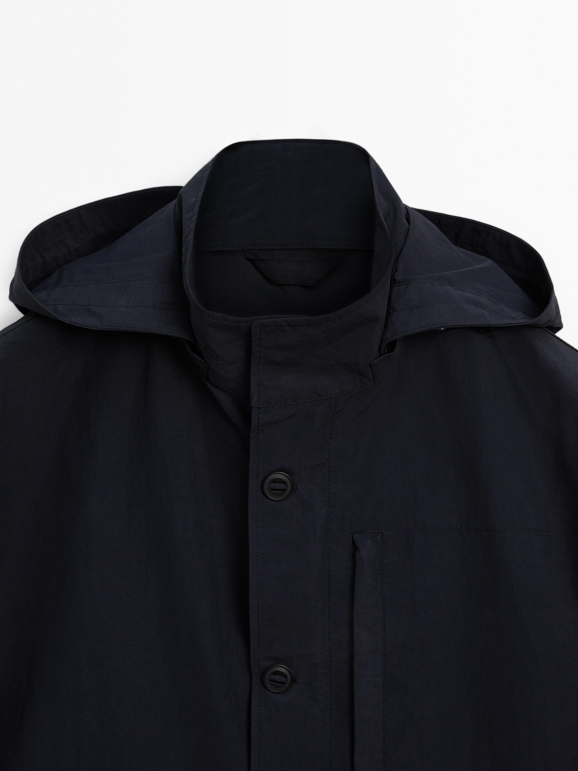 Cotton blend hooded parka