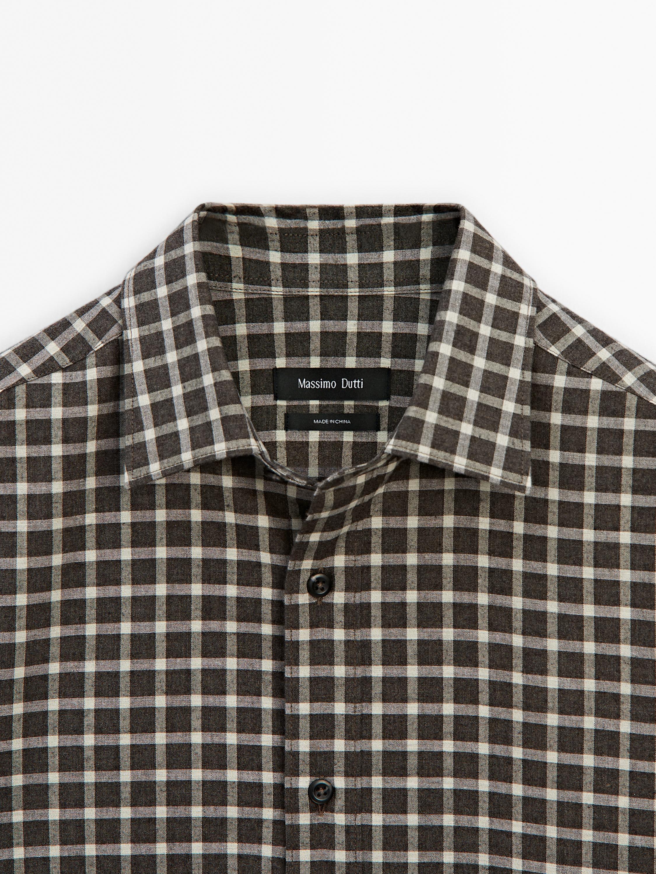 100% cotton regular fit check shirt