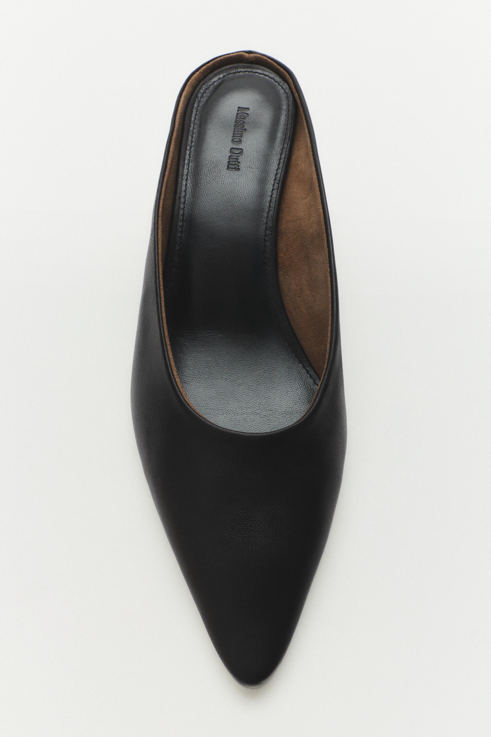 Wedge heel mule — BLACK