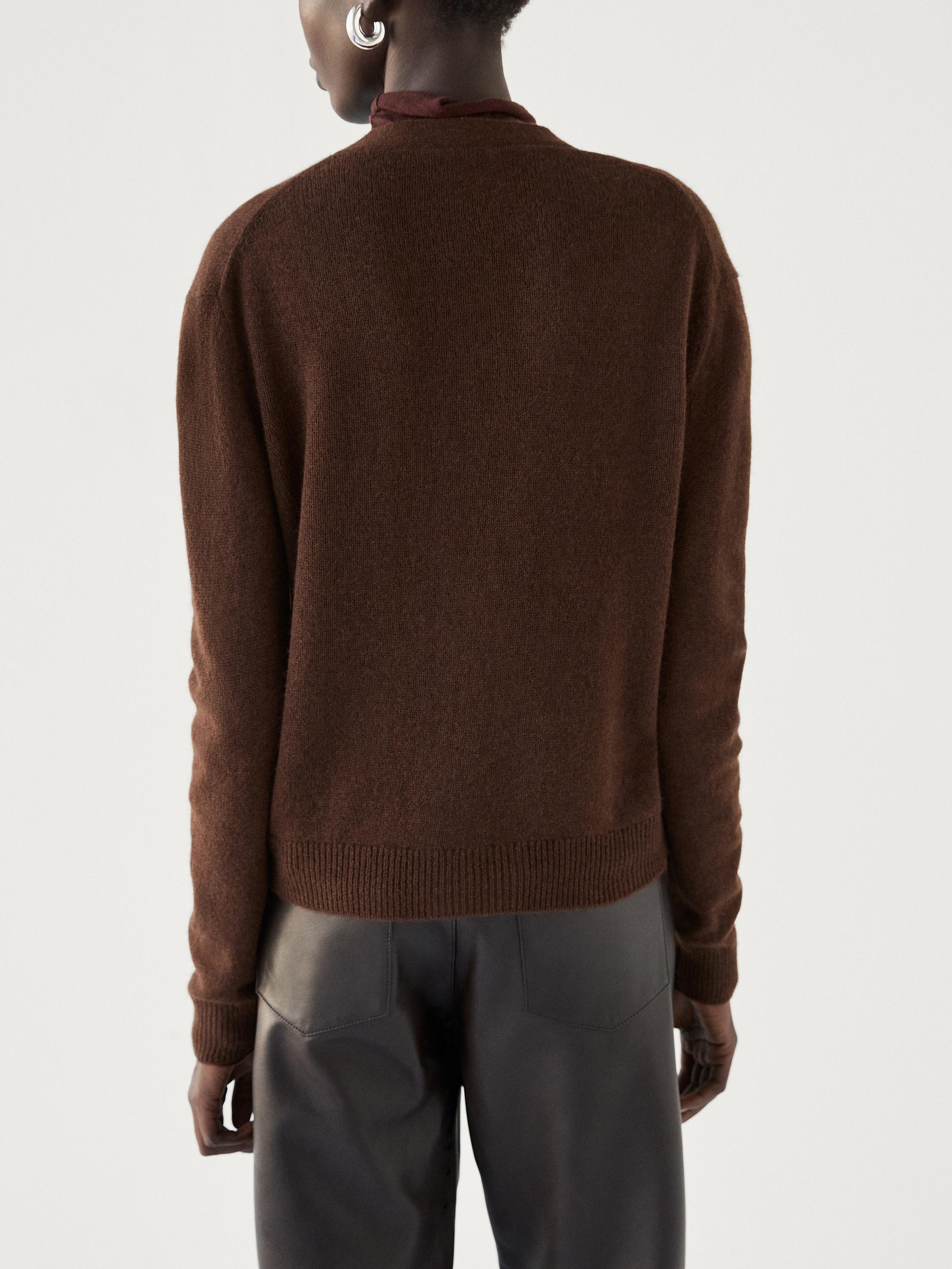 V-neck cardigan 100% cashmere