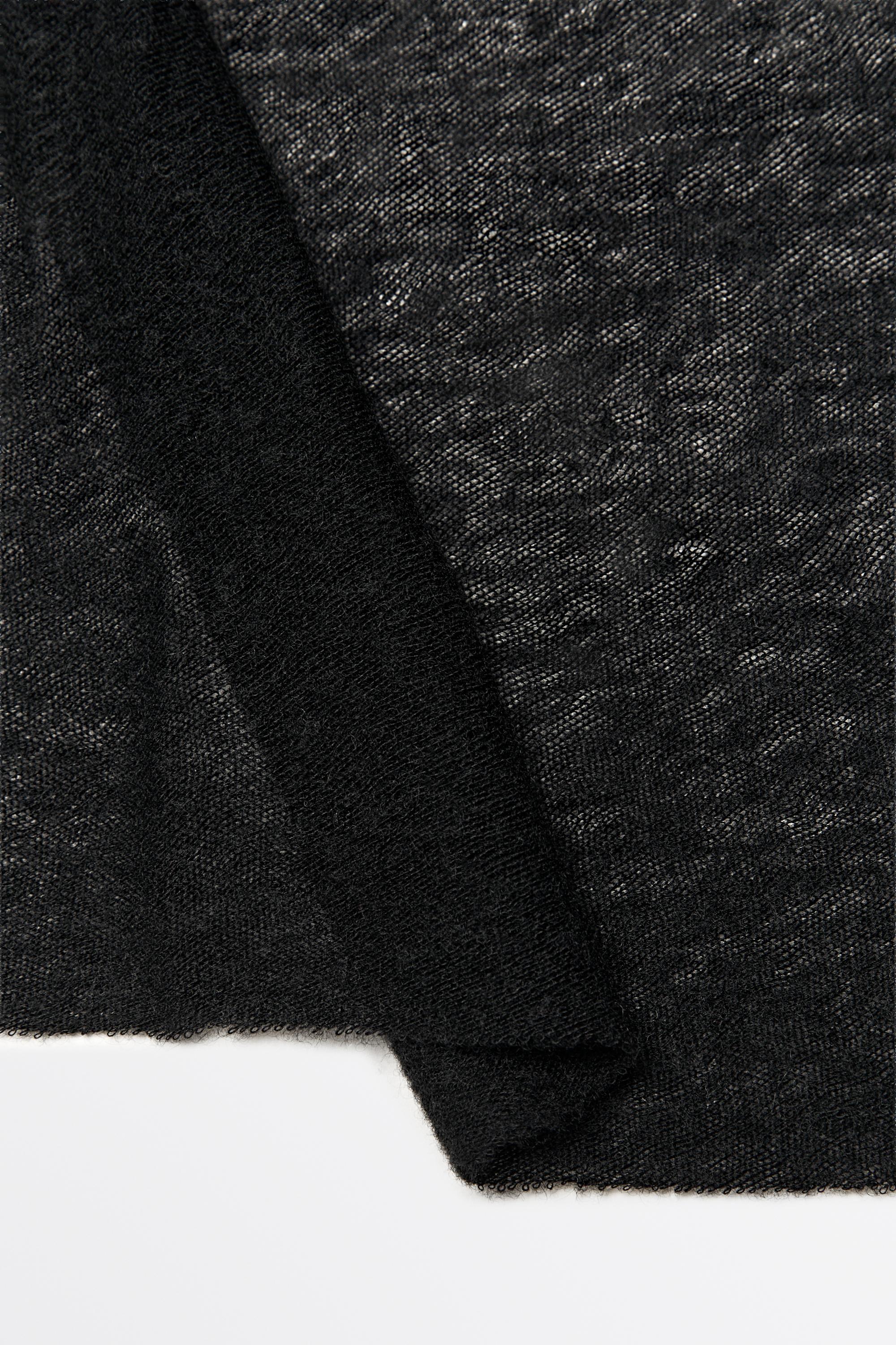 100% Cashmere scarf — BLACK
