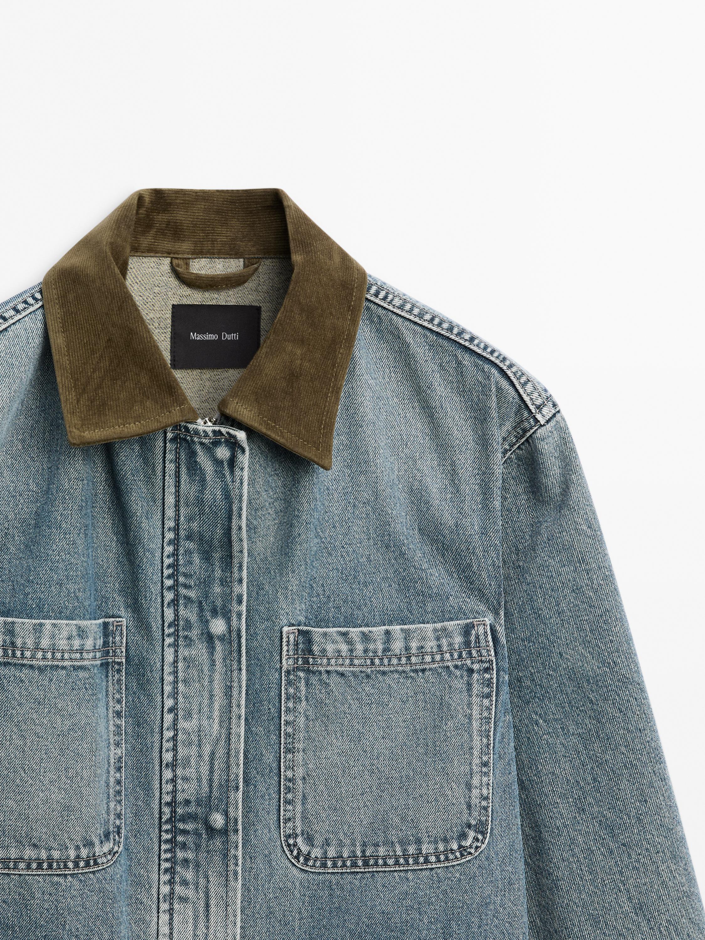 Chaqueta denim bolsillos